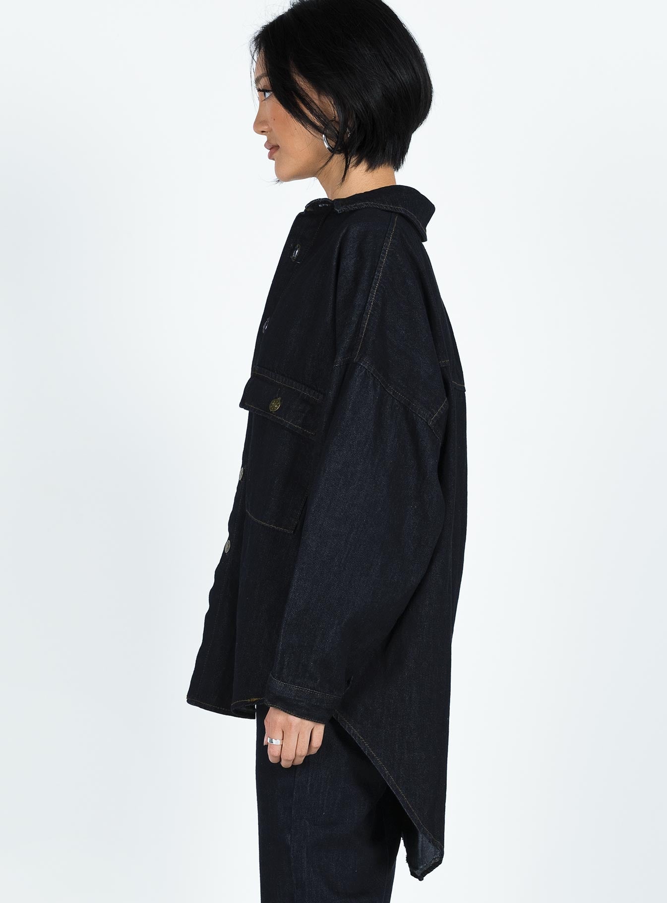 Nyc Boyfriend Shirt Dark Denim - Image 4