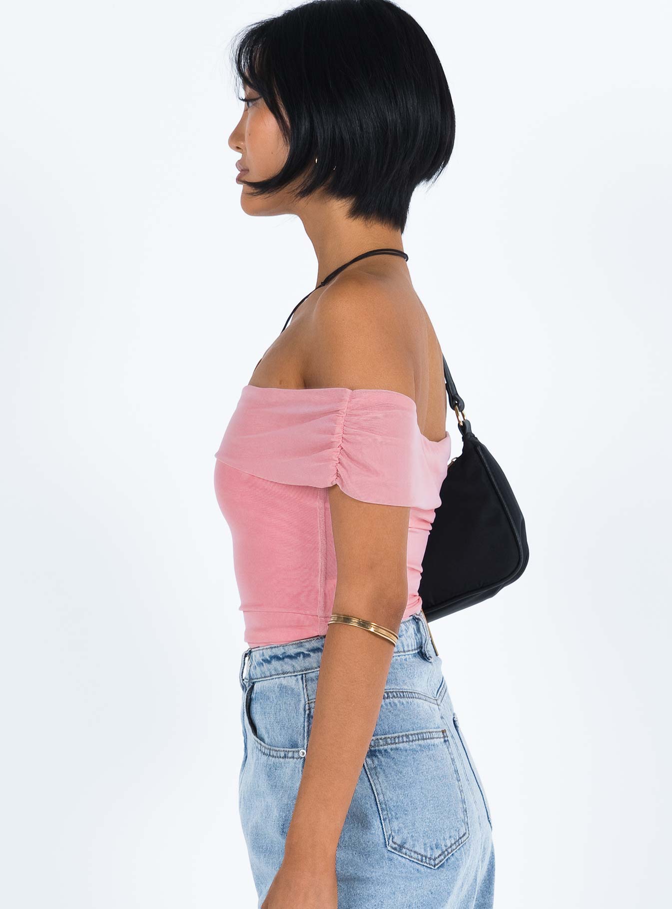Calypsa Drape Top Pink - Image 4