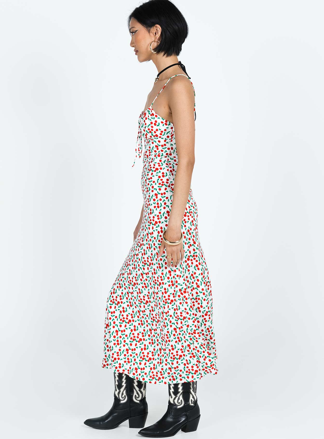 Kaplan Midi Dress White / Red - Image 4