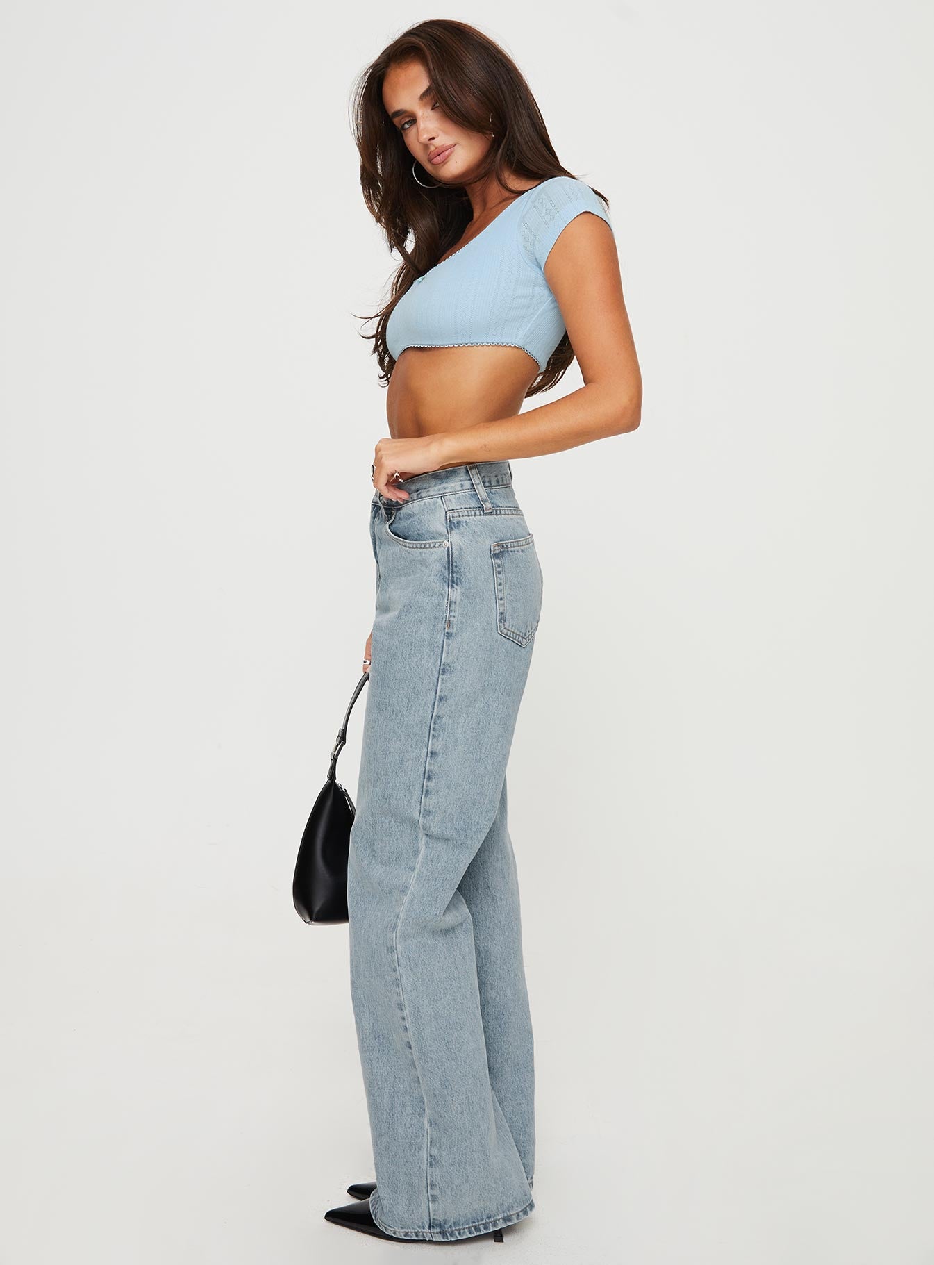 Maple Flare Jean Light Wash Denim - Image 5