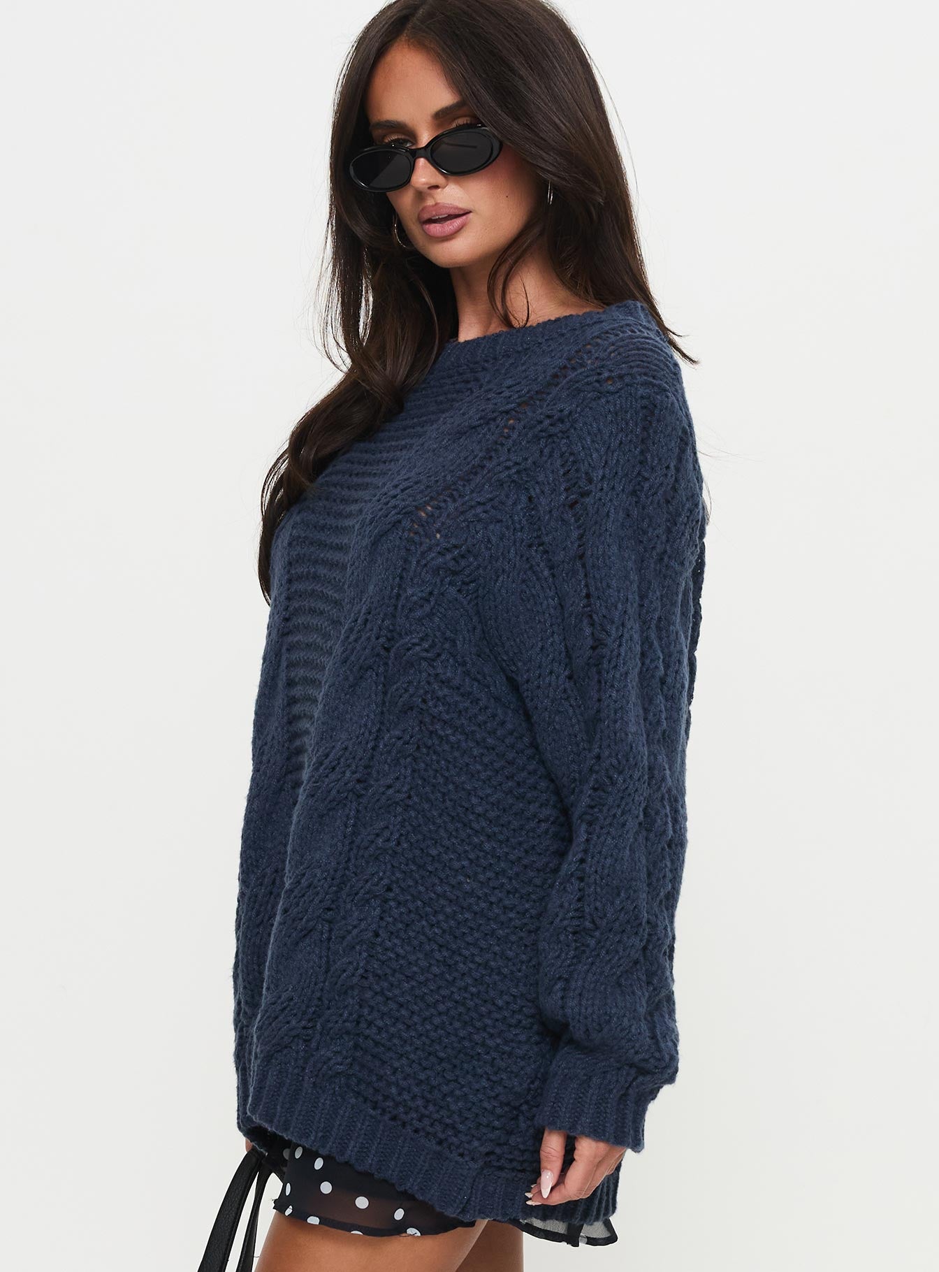 Gabrieal Knit Sweater Navy - Image 3