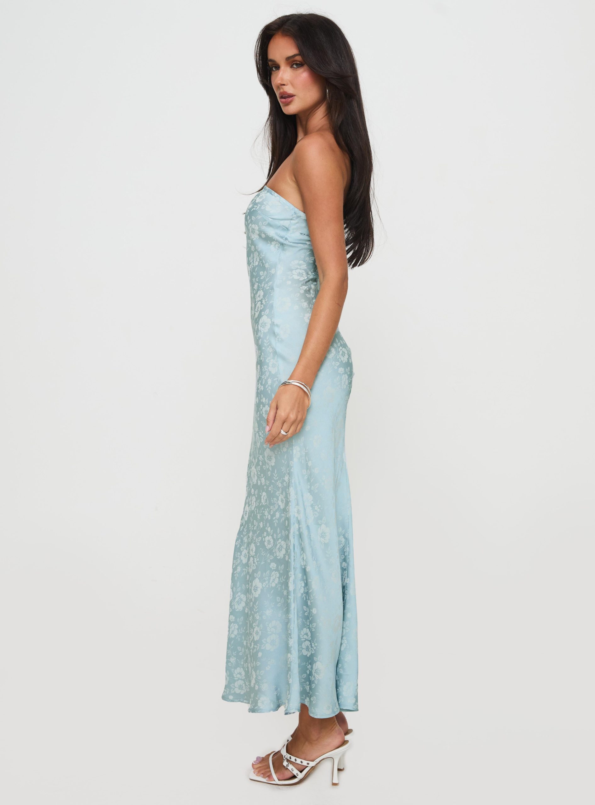 Salvin Strapless Maxi Dress Blue - Image 4