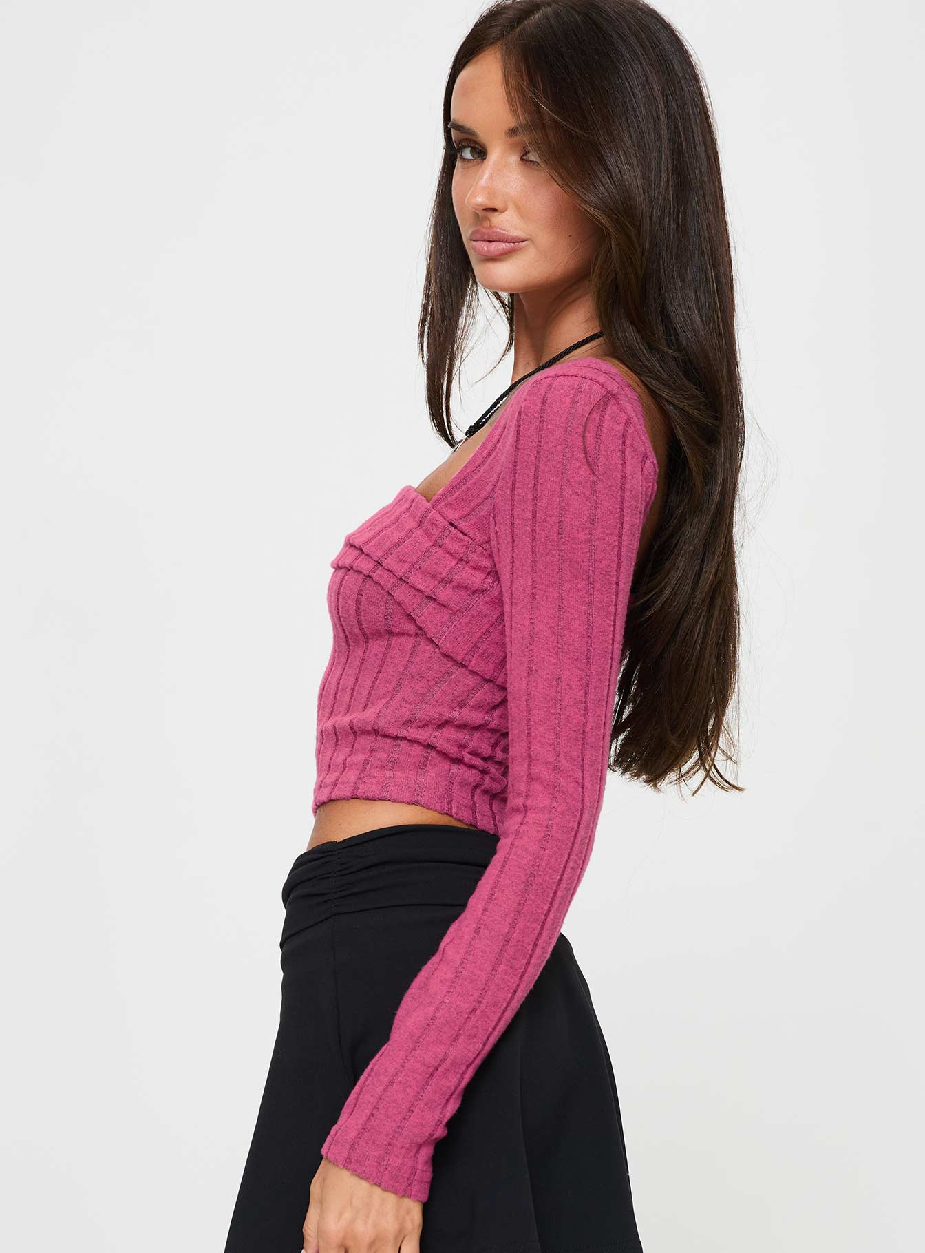 Looking For Love Long Sleeve Top Pink - Image 3