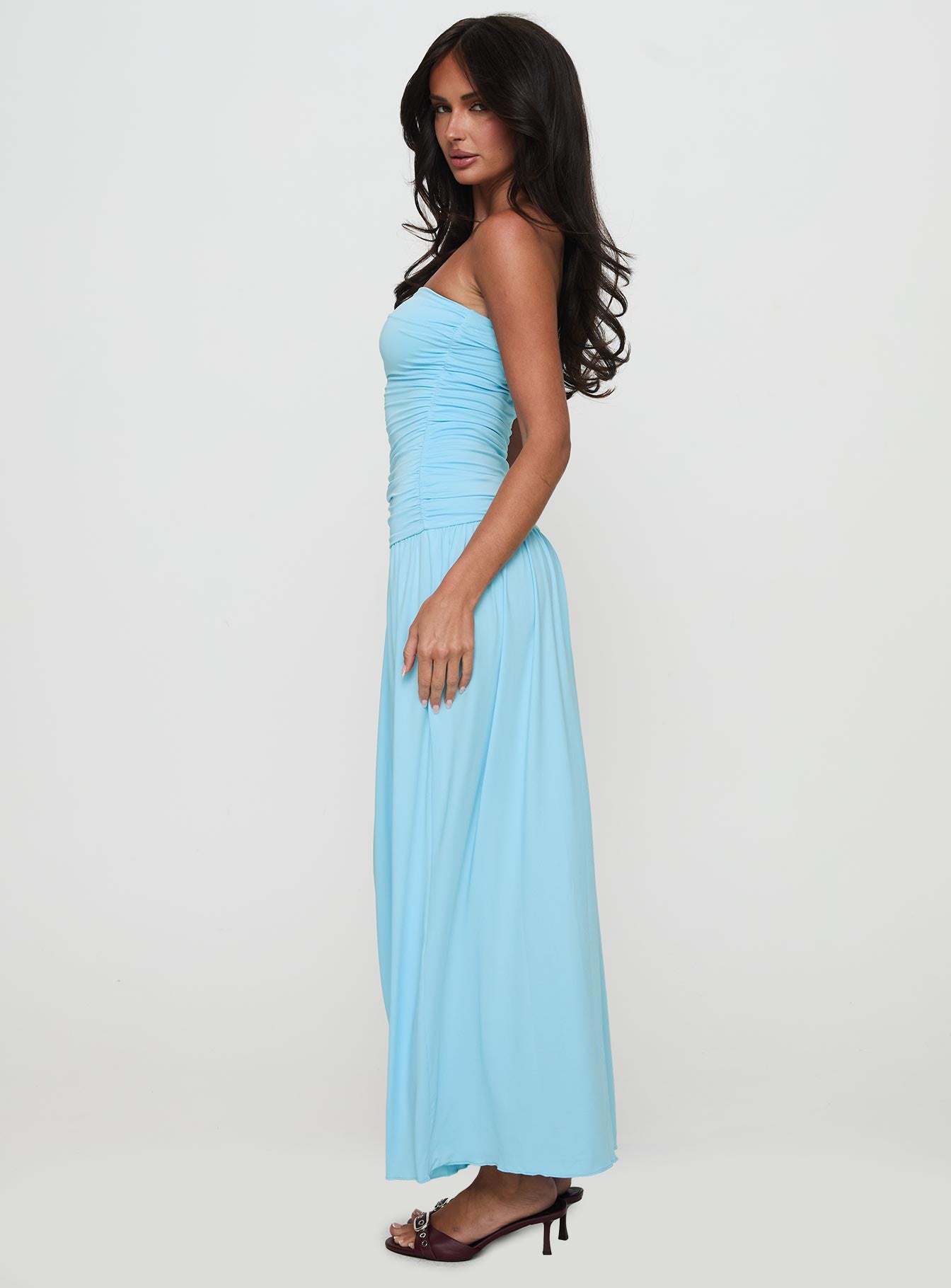 Glorie Strapless Maxi Dress Light Blue - Image 4
