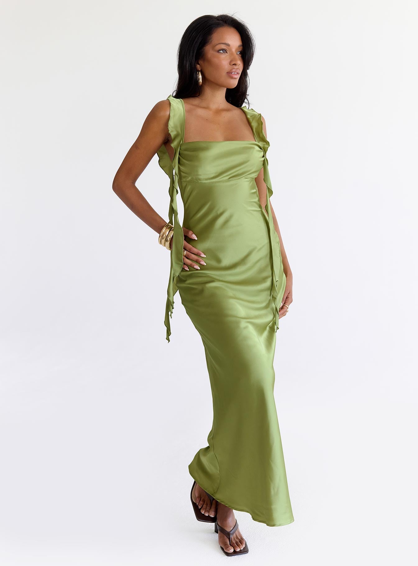Lanai Maxi Dress Olive - Image 3