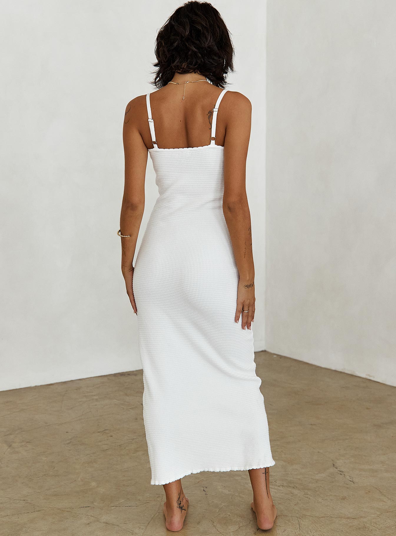 Kattan Maxi Dress White - Image 3