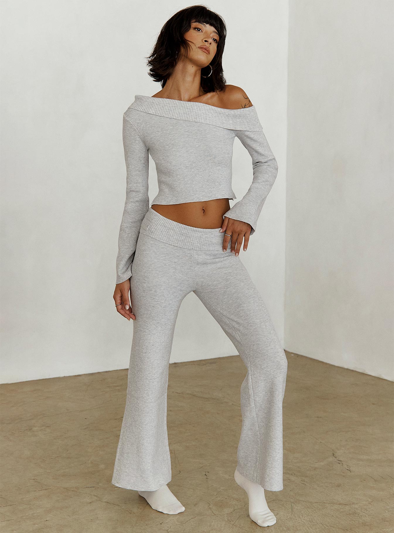 Try Me Knit Pants Grey - Image 9