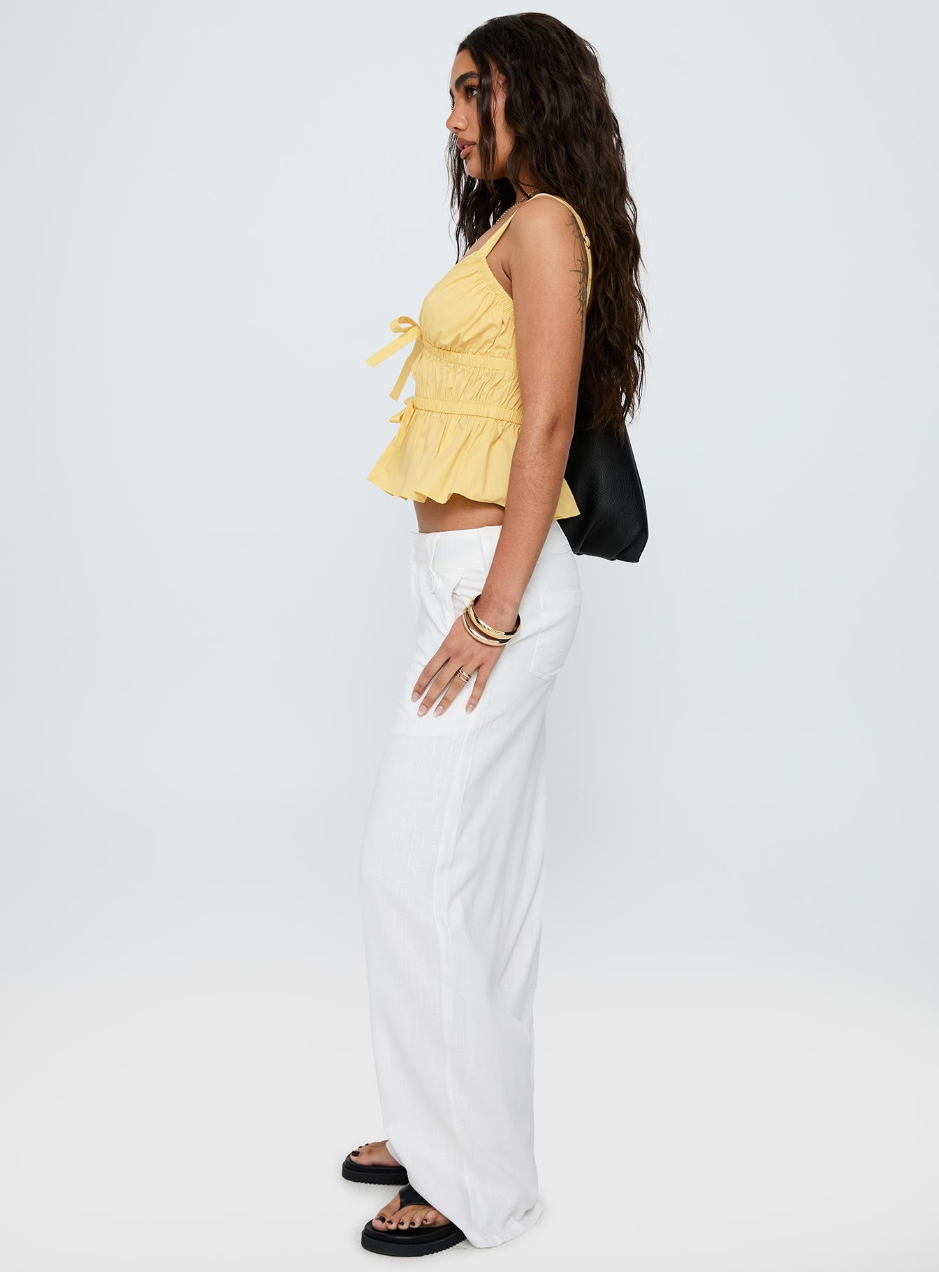 Pedra Wide Leg Pant White - Image 4