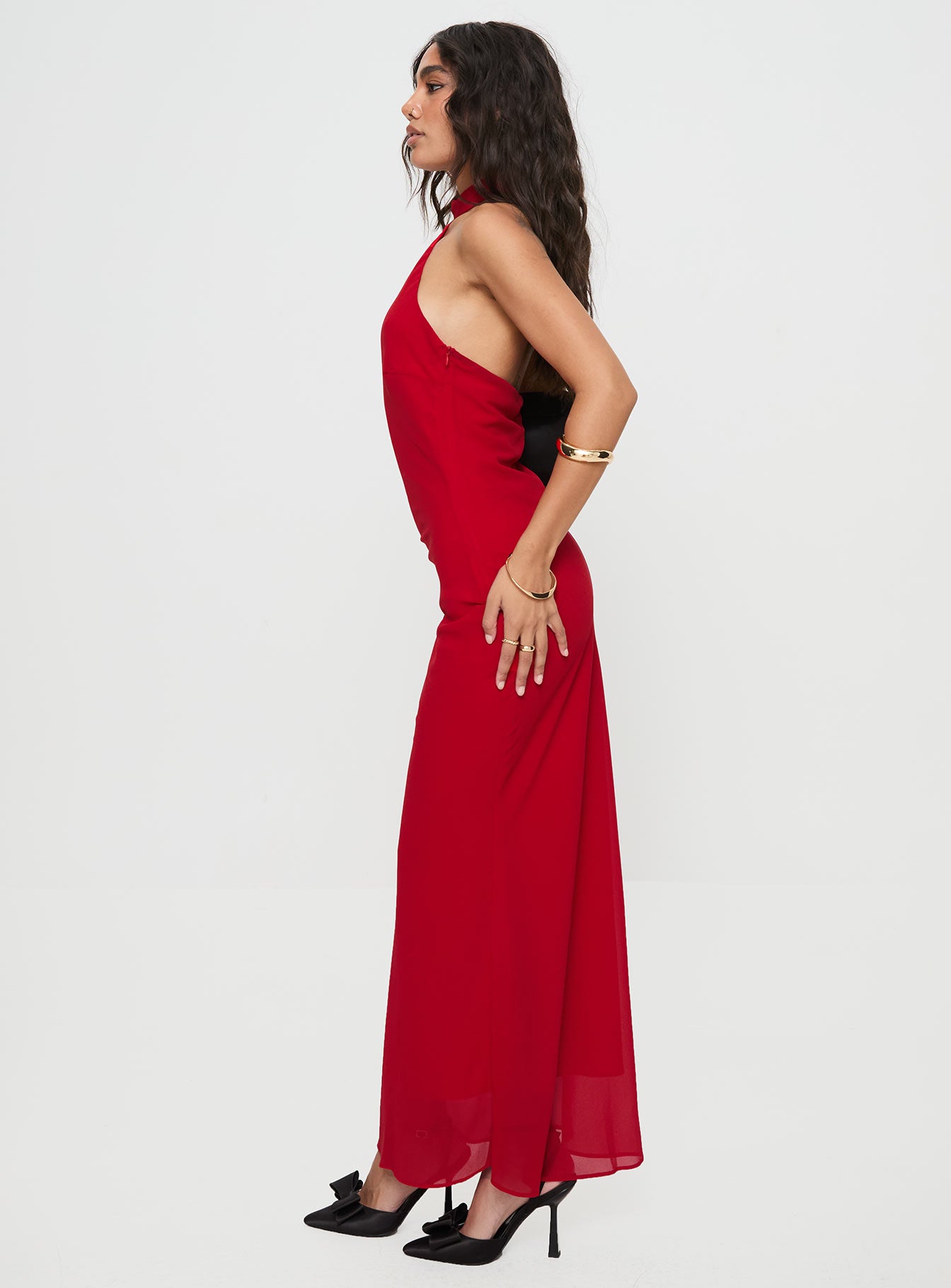 Abriela Maxi Dress Red - Image 4