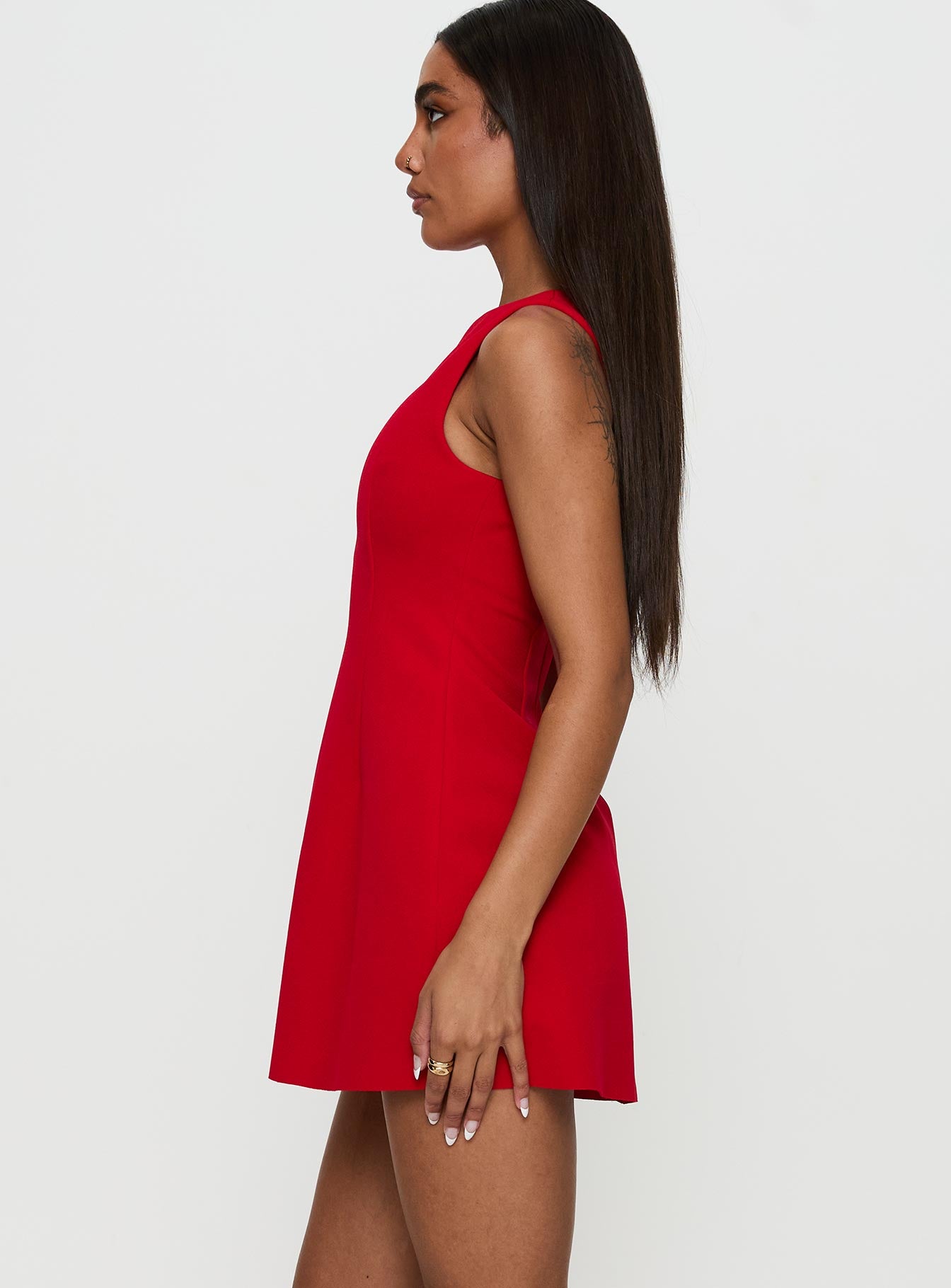 Anse Mini Dress Red - Image 4