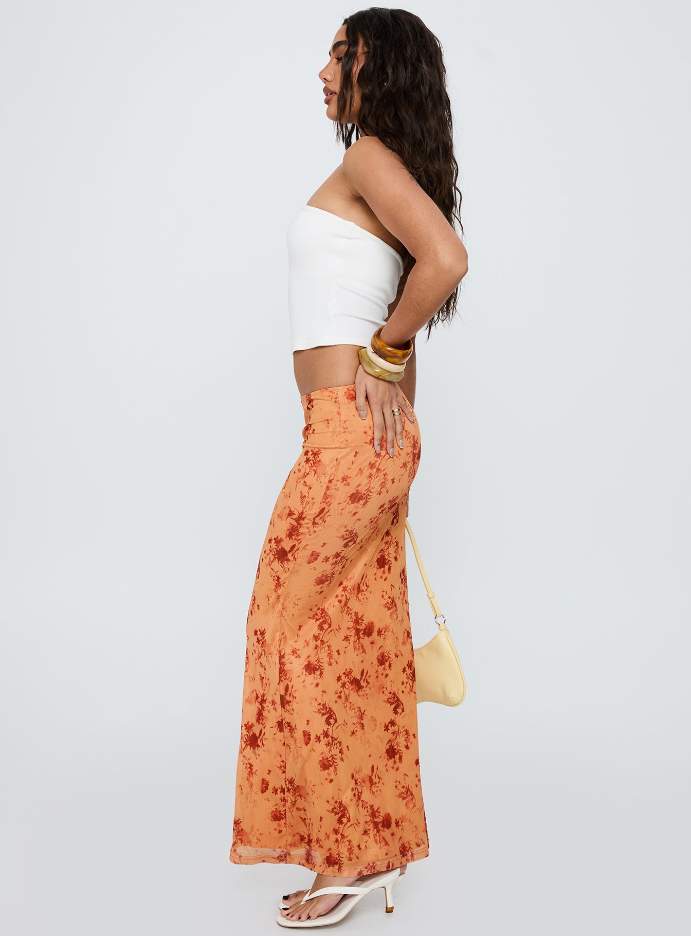 Shepherd Maxi Skirt Orange Multi - Image 3