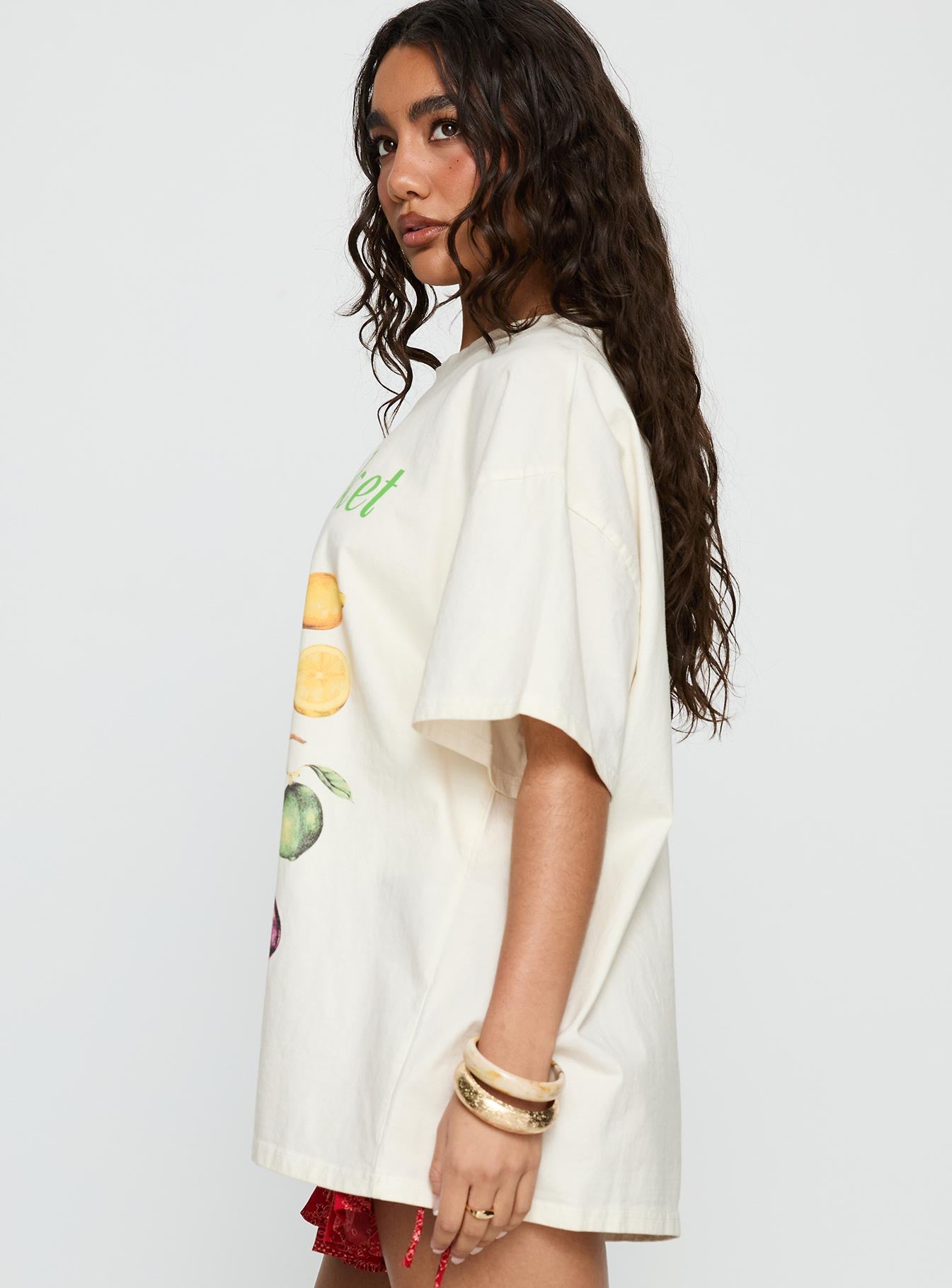 Colorado Springs Market Oversized Graphic Tee Cream - Image 3