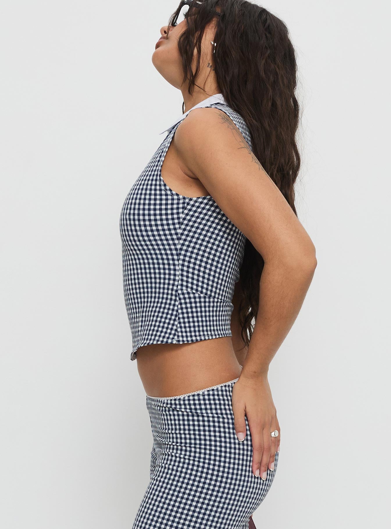 Tisuka Top Navy Check - Image 4