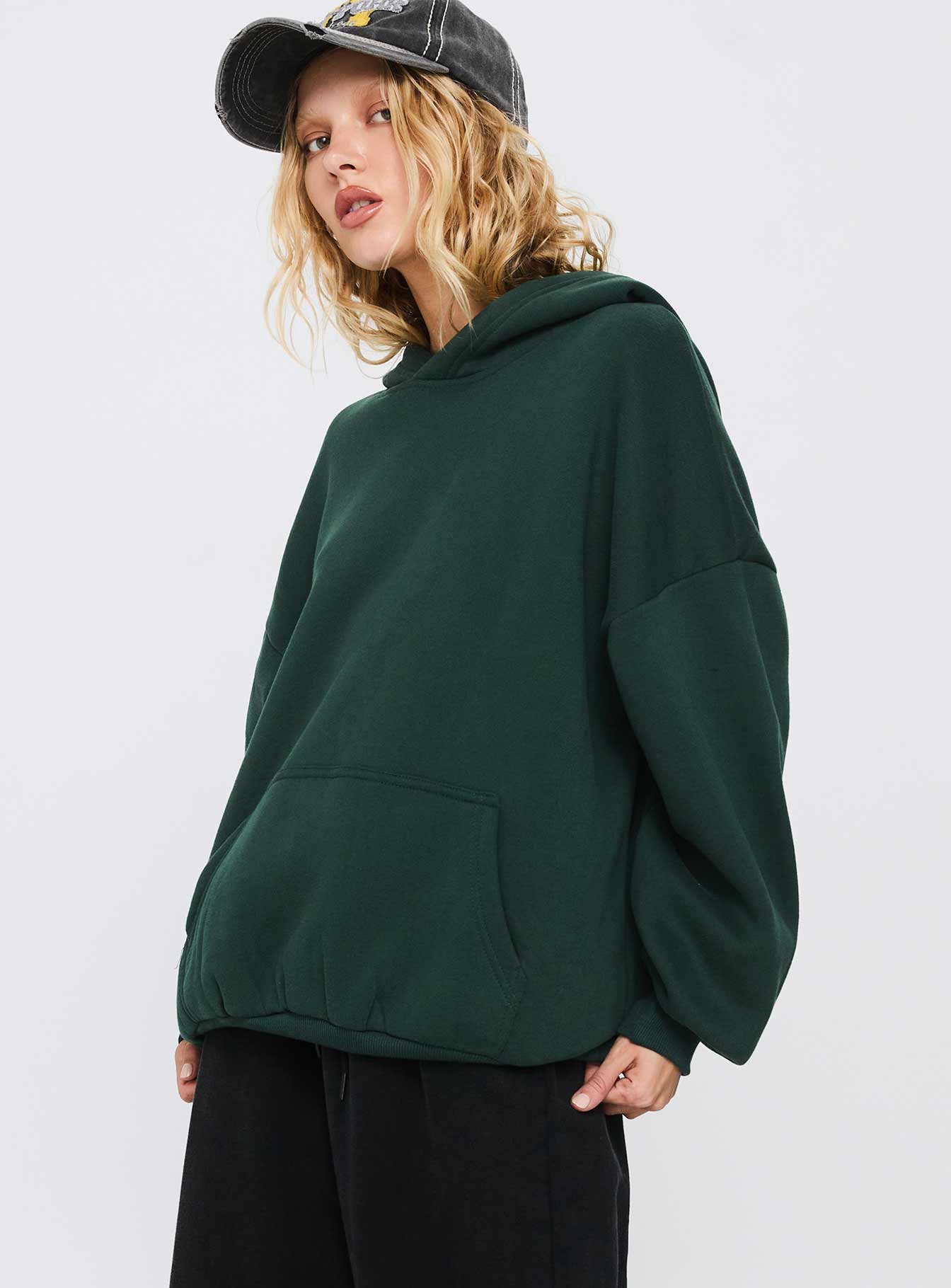 Good Luck Graphic Hoodie Green / Blue - Image 4