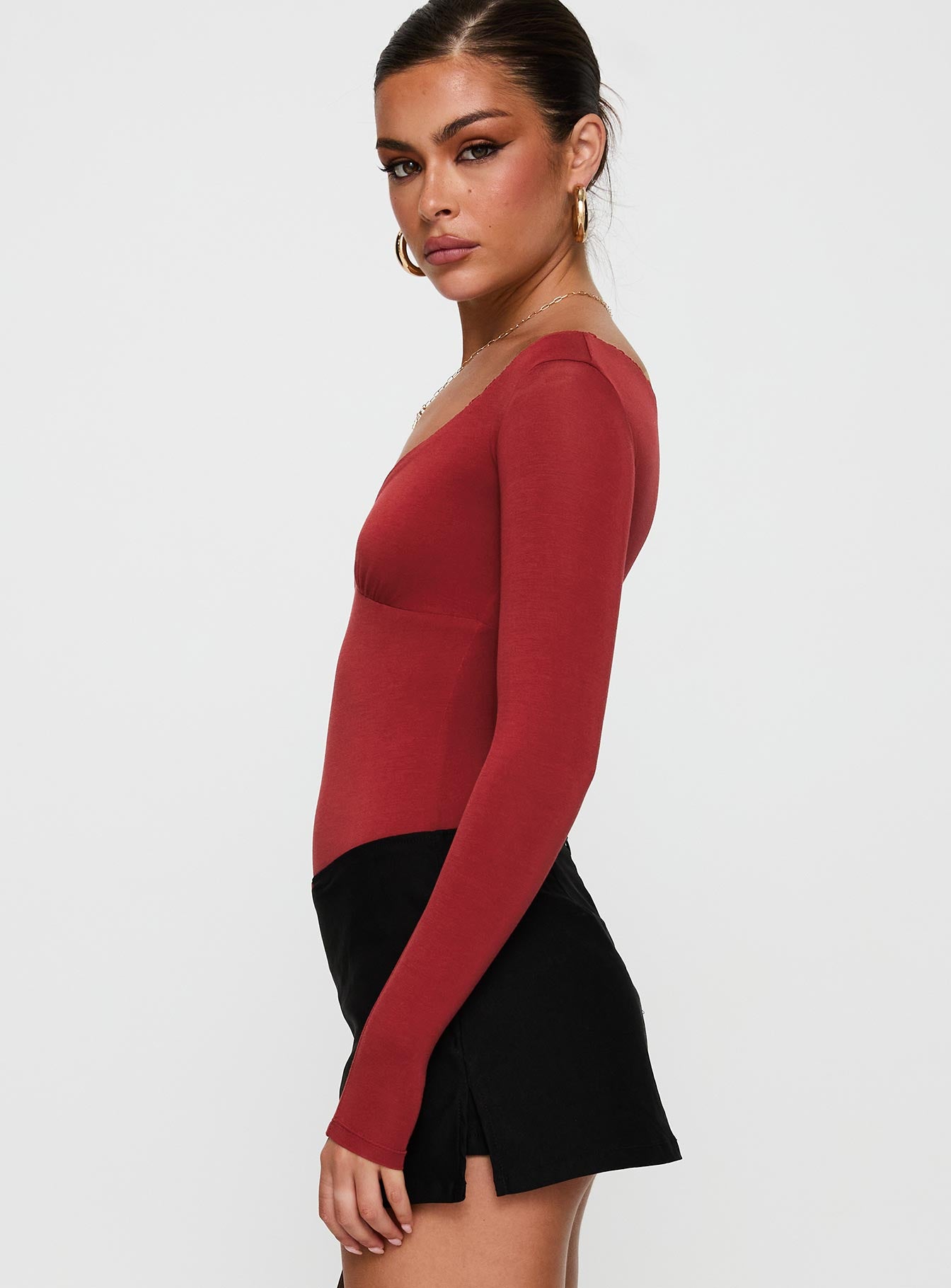 Loveydove Bodysuit Burgundy - Image 4