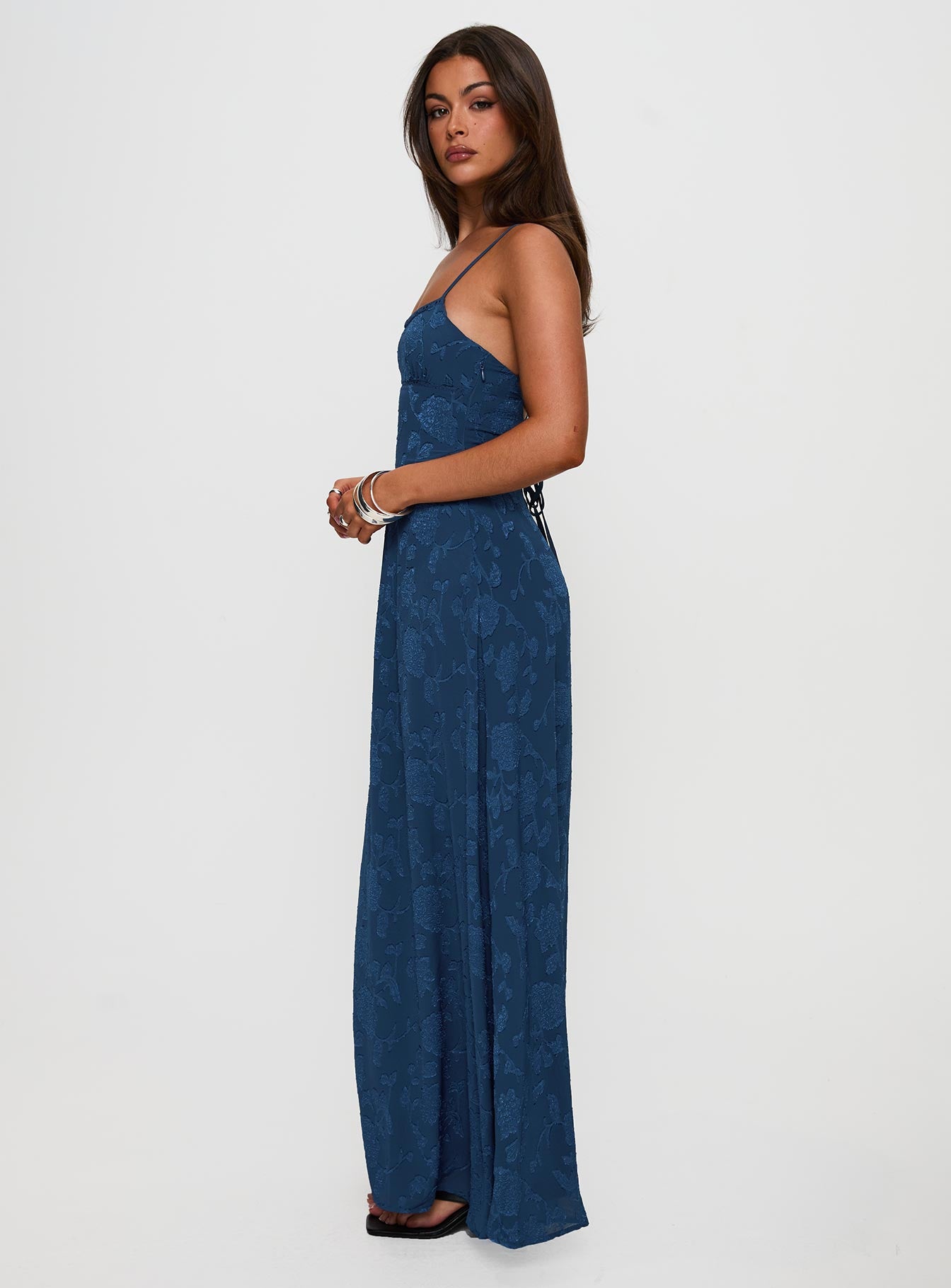 South Of France Maxi Dress Navy - Image 4