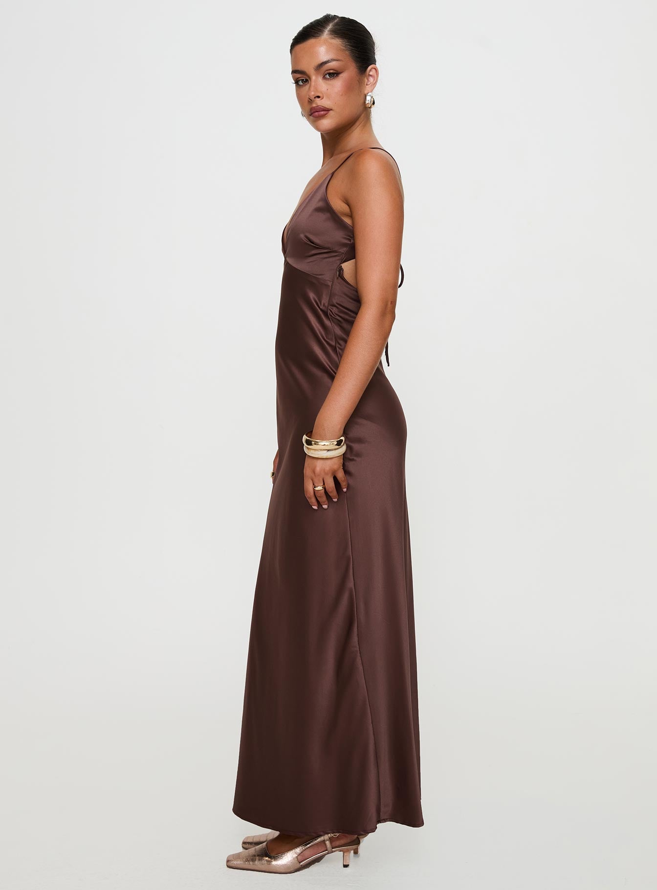 Angels Only Maxi Dress Chocolate - Image 4