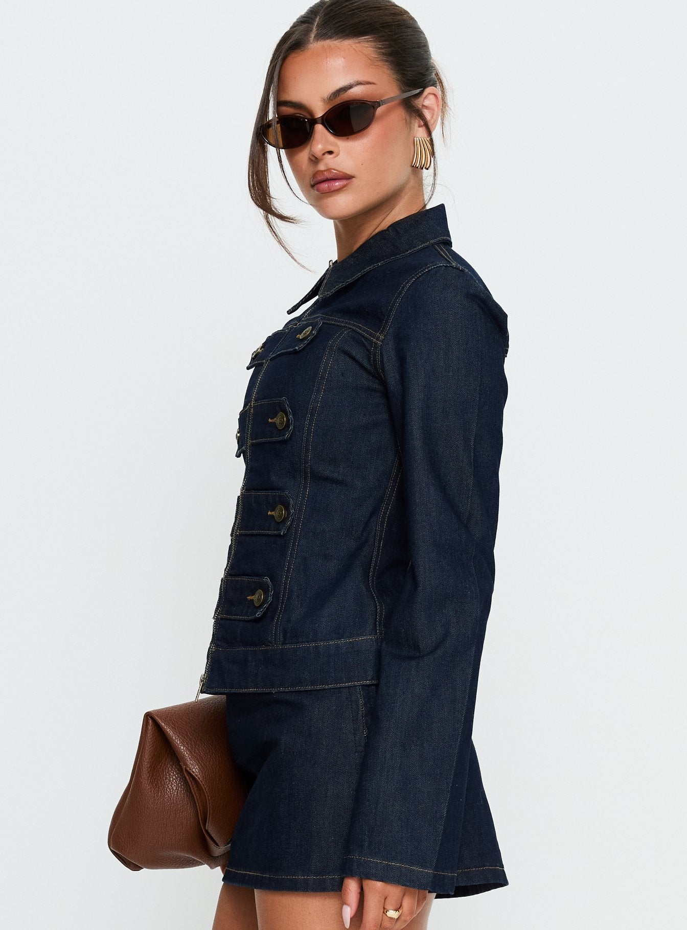 Cristen Cadet Buckle Denim Jacket Indigo - Image 4