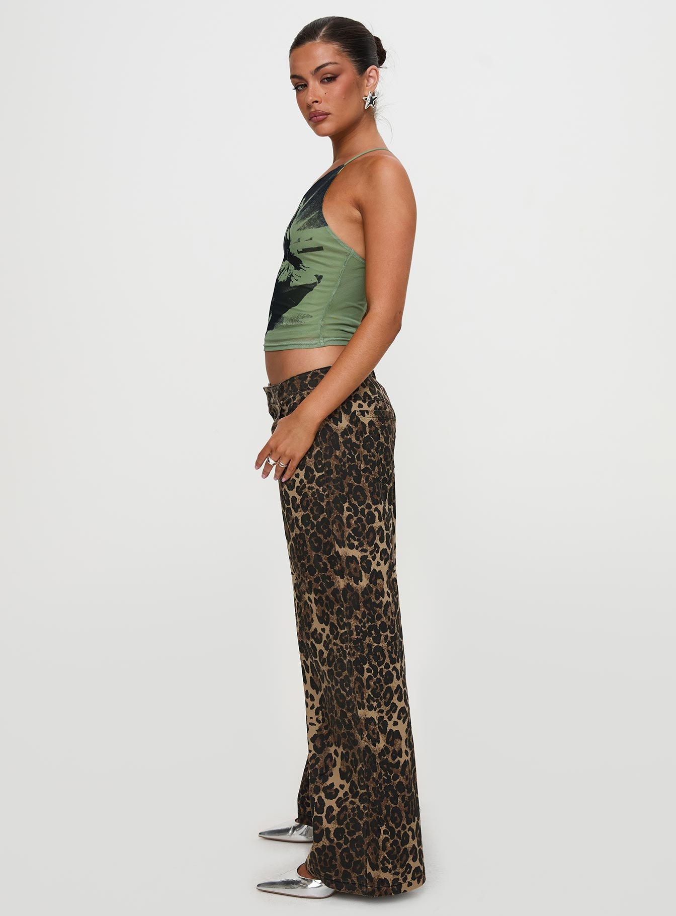 Pantar Low Rise Pants Leopard - Image 7