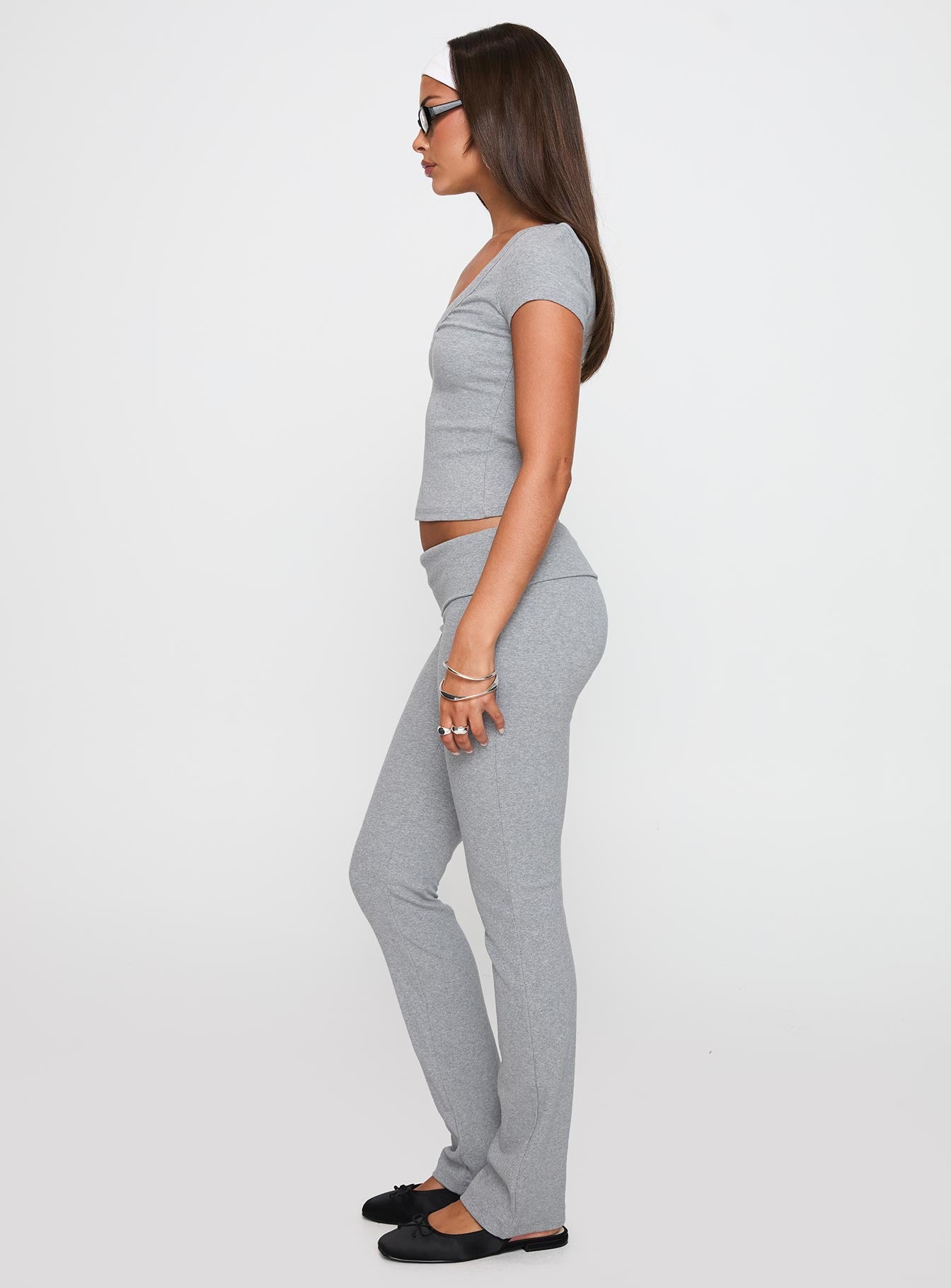 Truth Be Told Straight Leg Pant Grey Marle - Image 4
