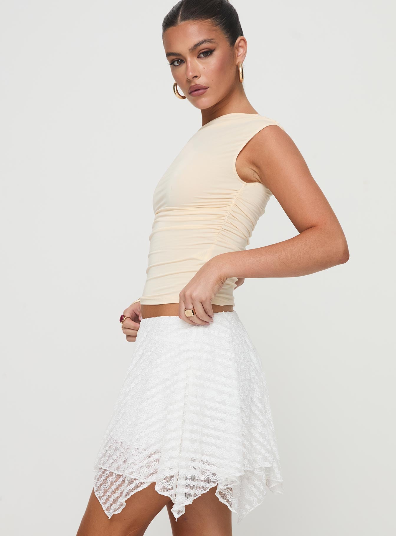 Blossomia Mini Skirt White - Image 4