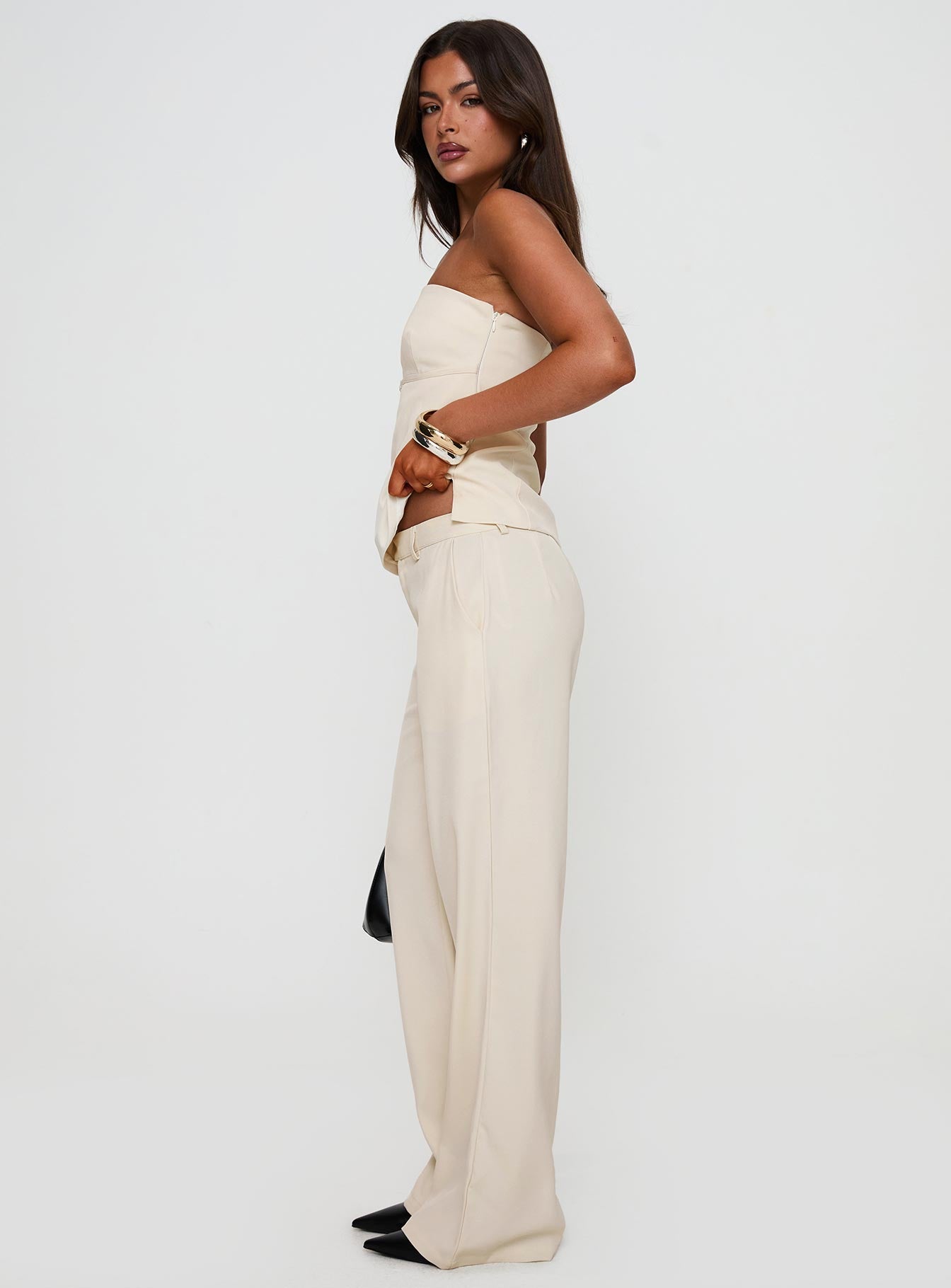 Irresistible Wide Leg Pant Cream Petite - Image 4