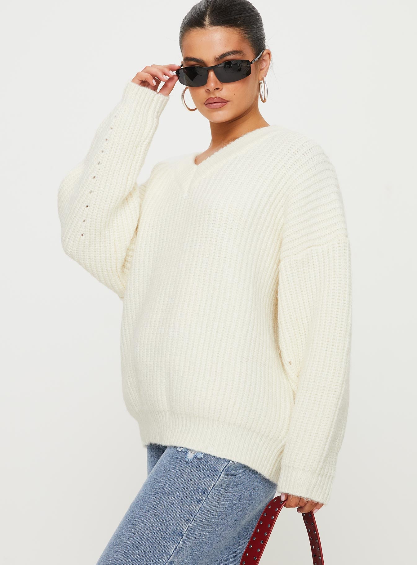 Jem Oversized Sweater Cream - Image 4