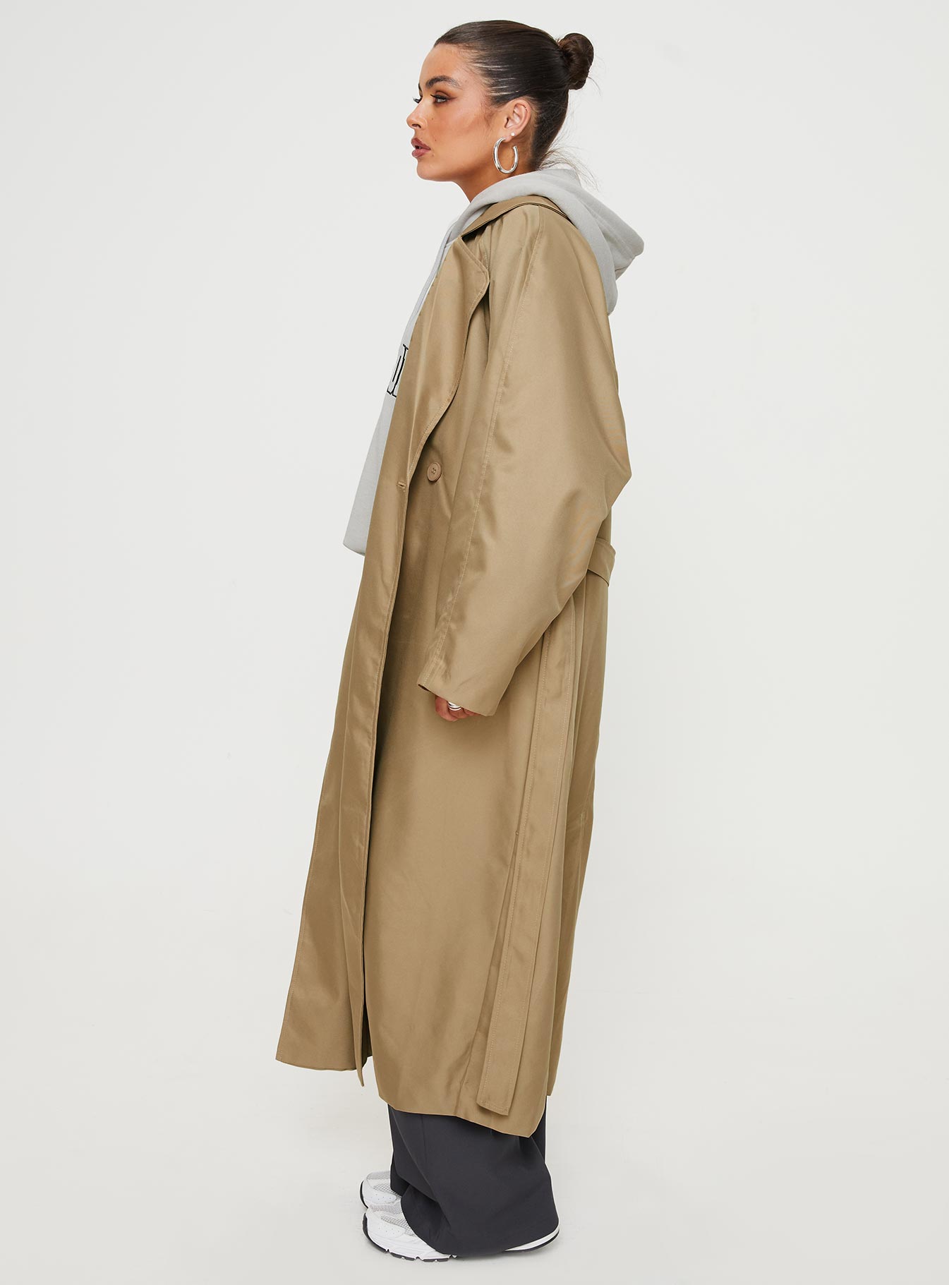 Pave The Way Trench Coat Beige - Image 4