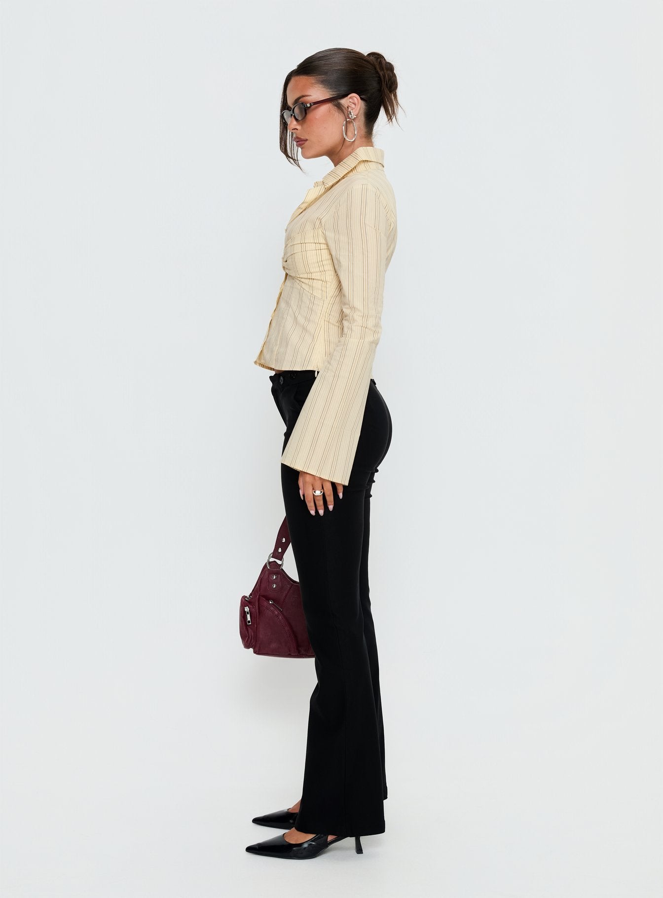 Dariana Flare Pants Black - Image 3