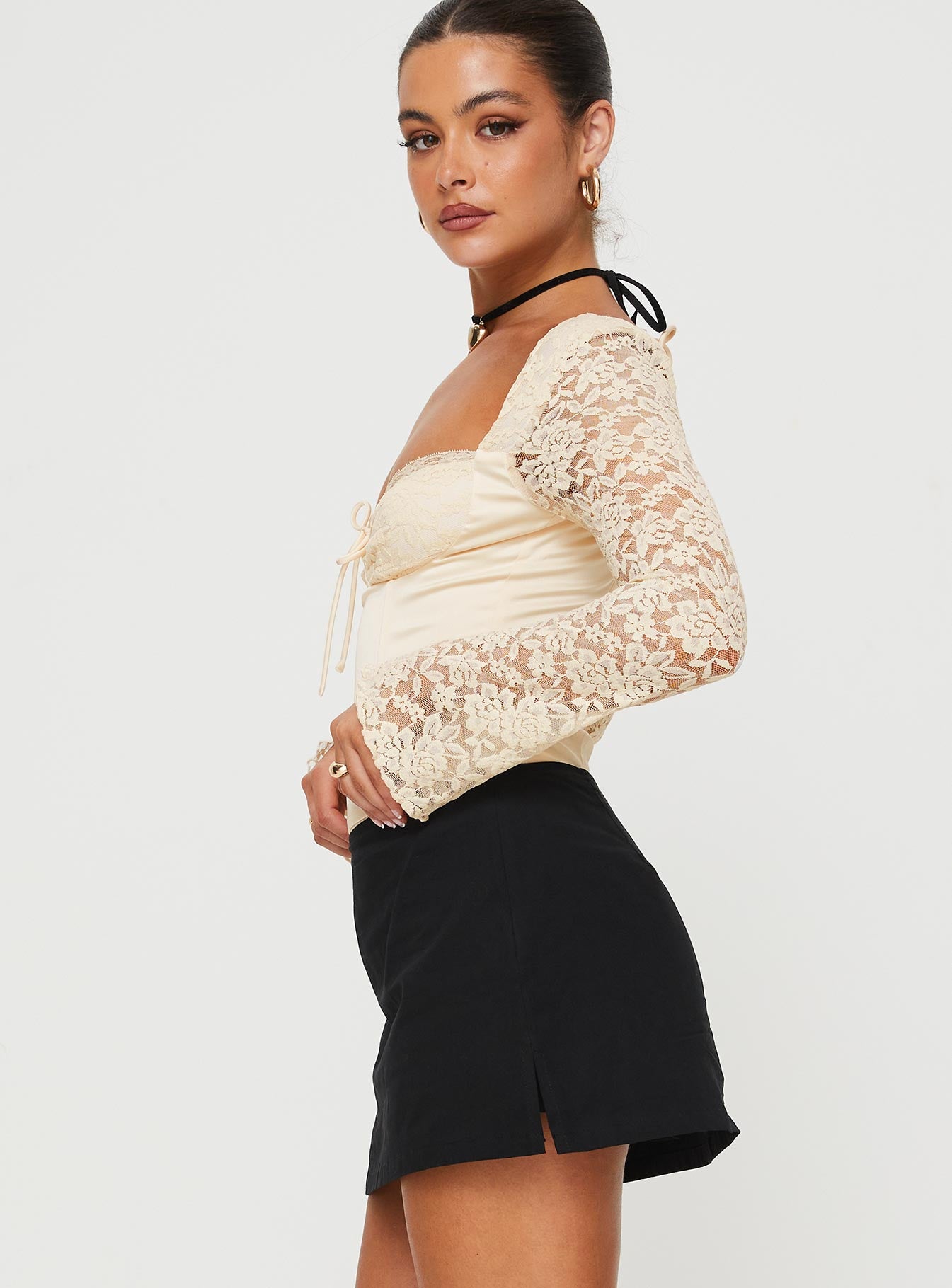 Markwell Long Sleeve Bodysuit Cream - Image 4