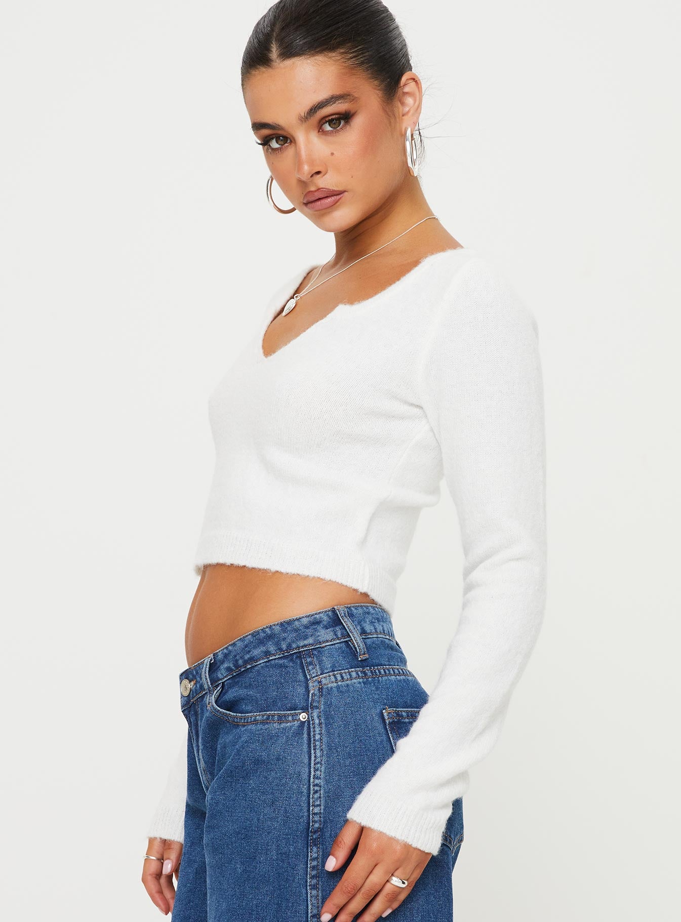 Shalini Long Sleeve Top White - Image 4