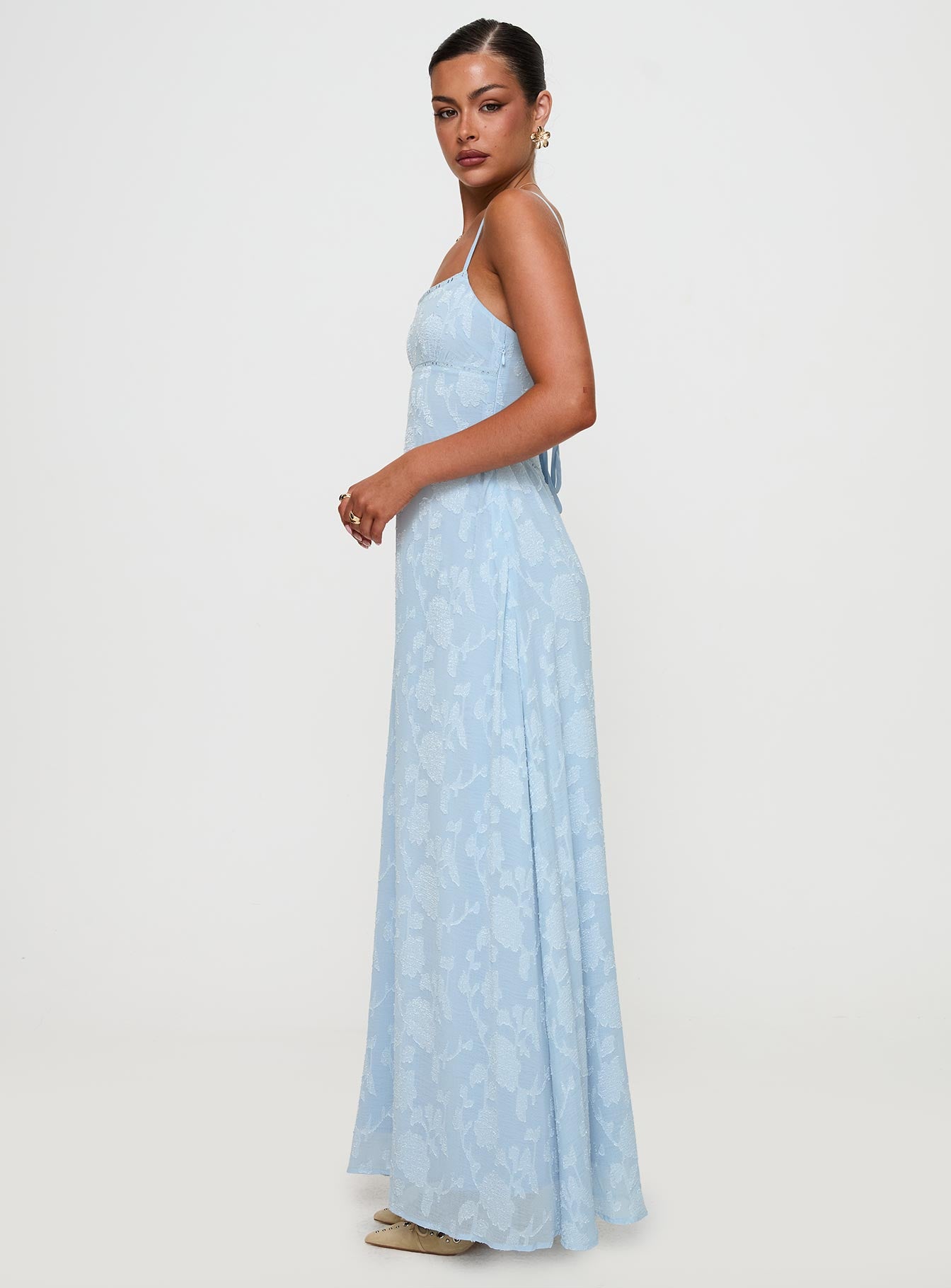 South Of France Maxi Dress Blue Petite - Image 4