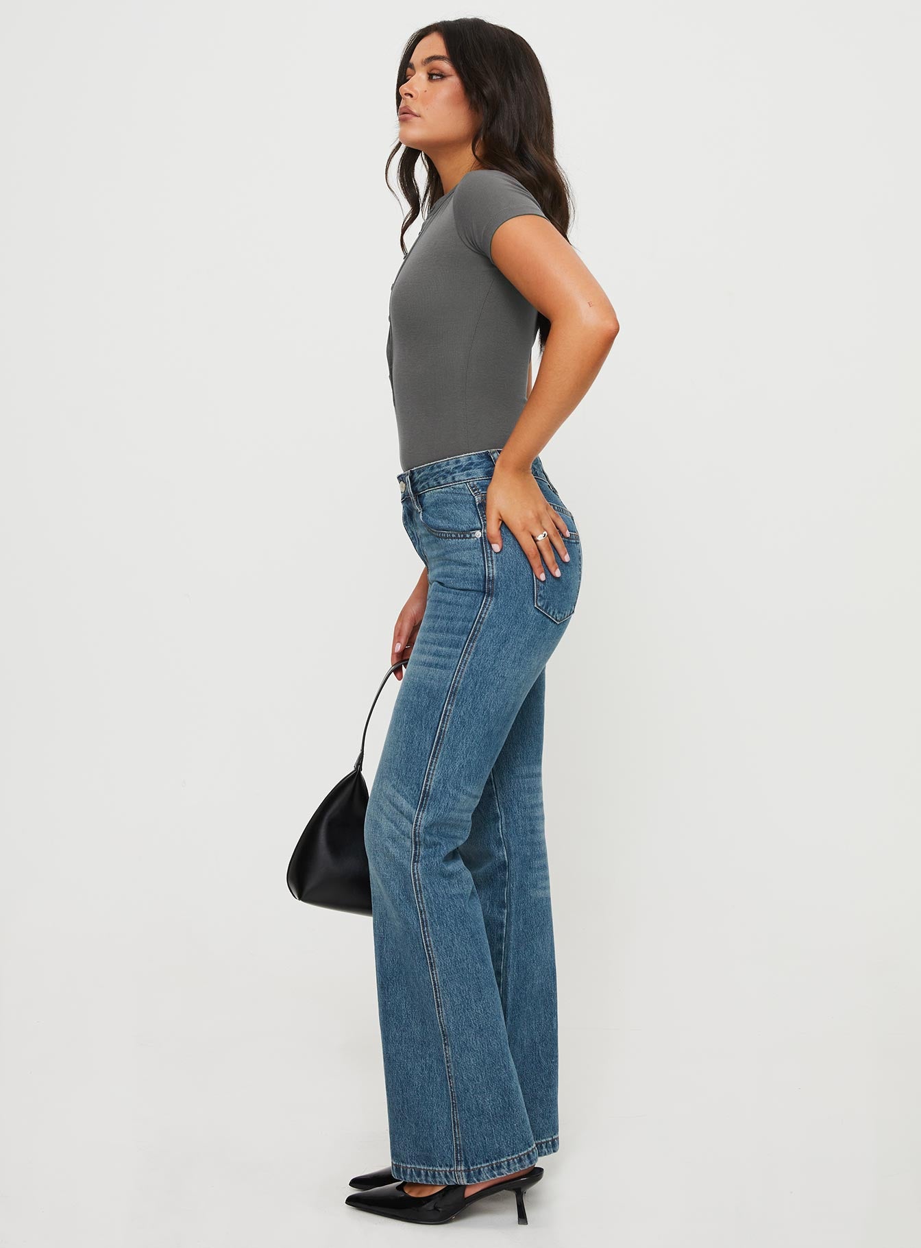 Maudie Boot Leg Jeans Mid Wash - Image 4