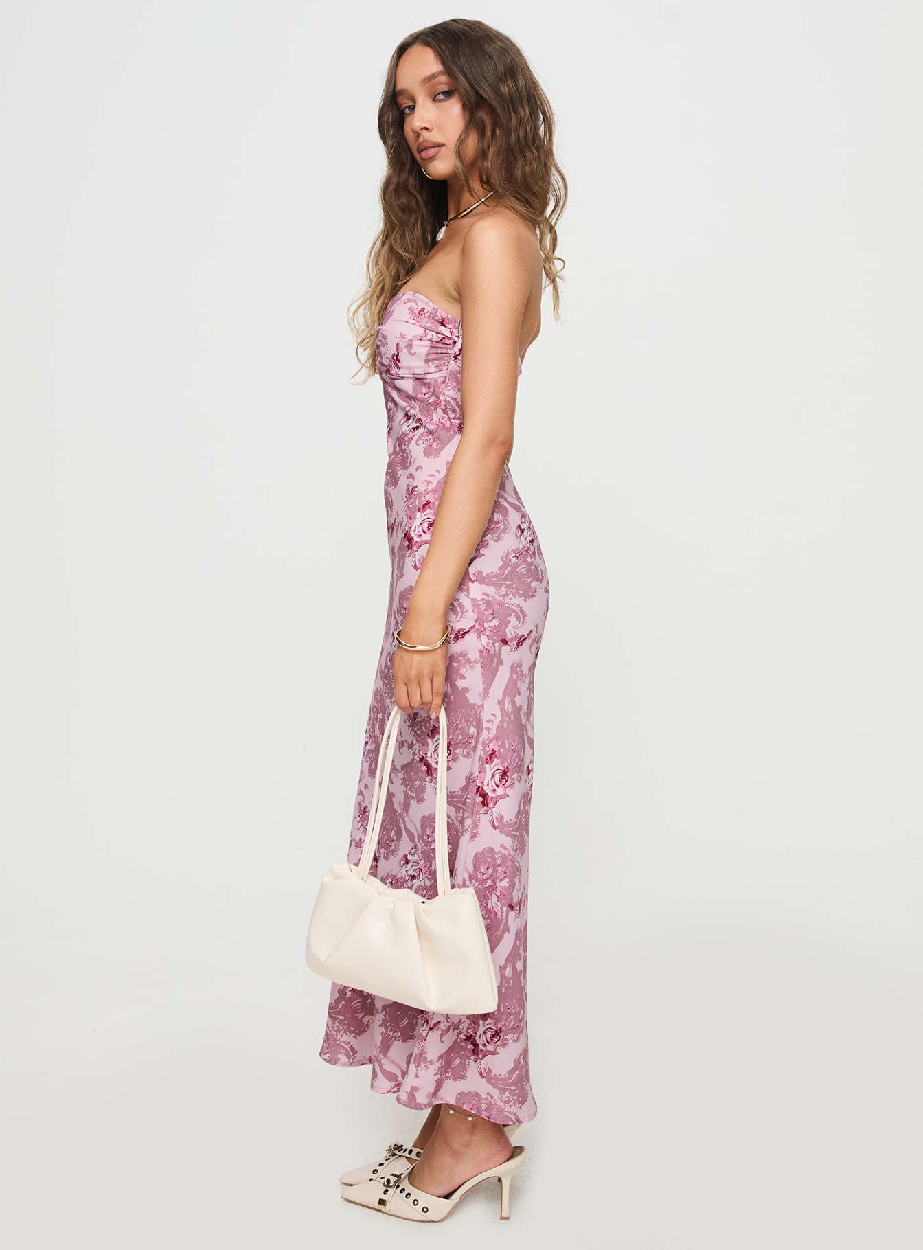 Abeila Strapless Maxi Dress Pink - Image 4