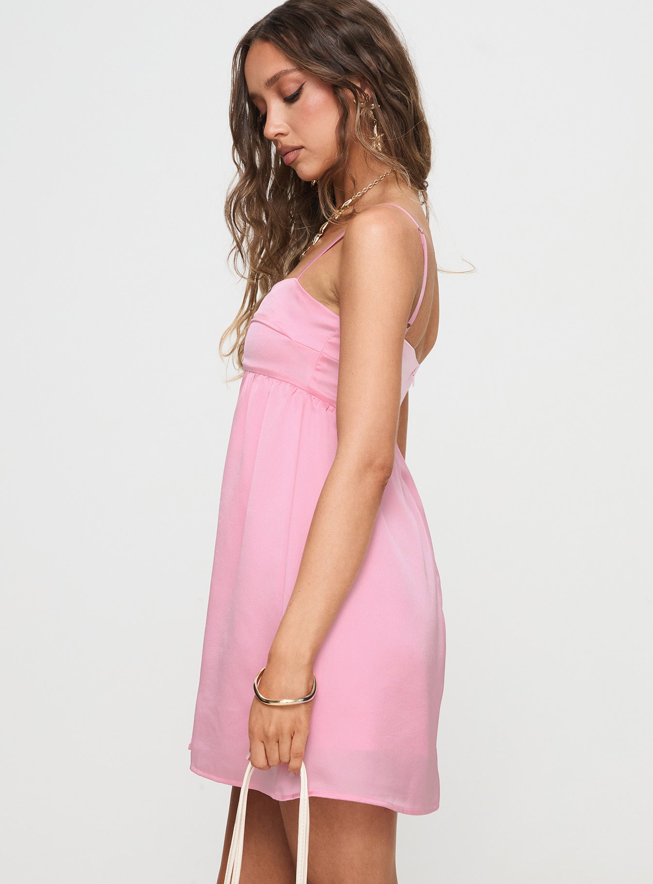 Ortega Mini Dress Pink - Image 4