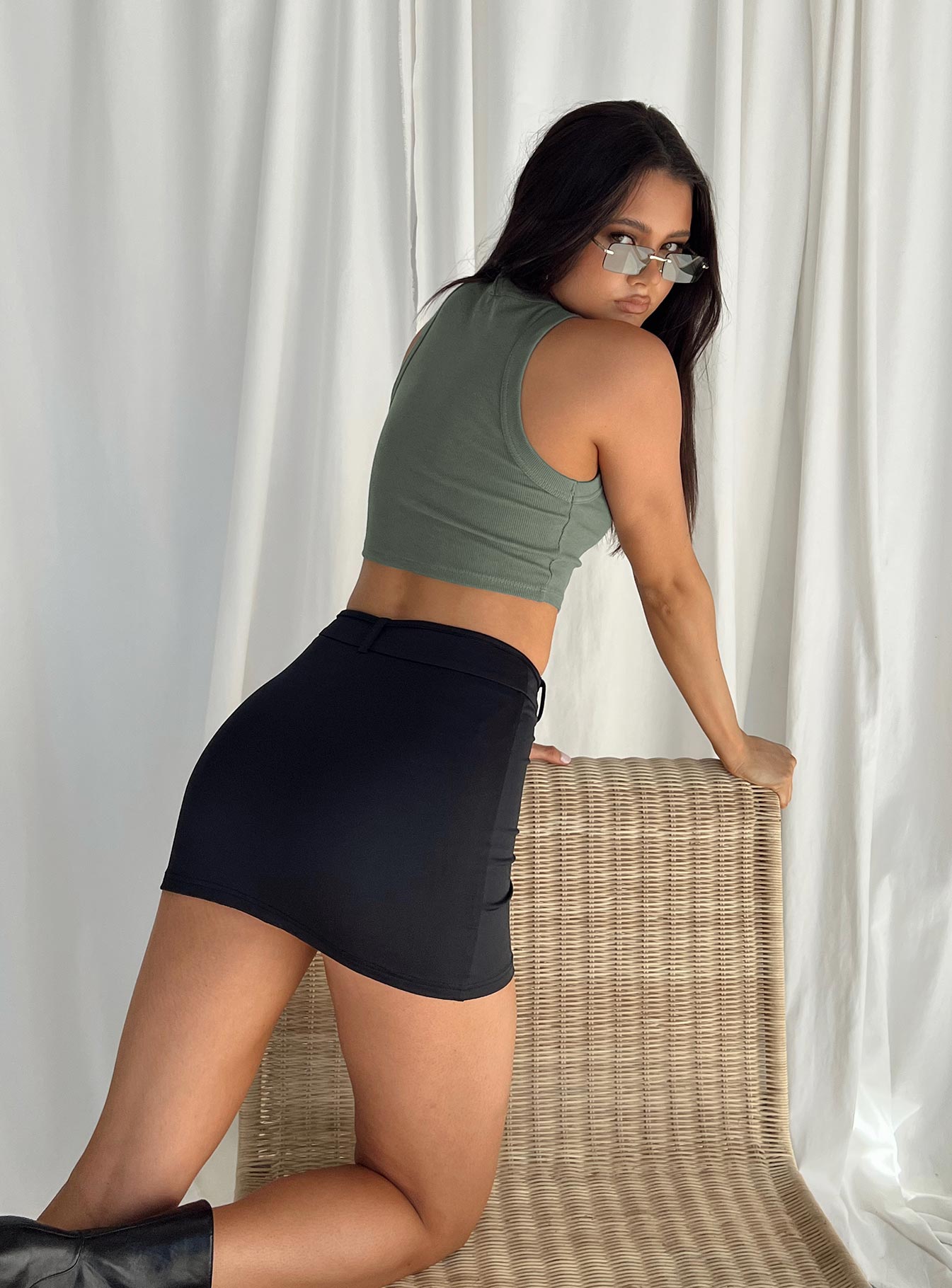 Classic Tank Top Khaki - Image 3