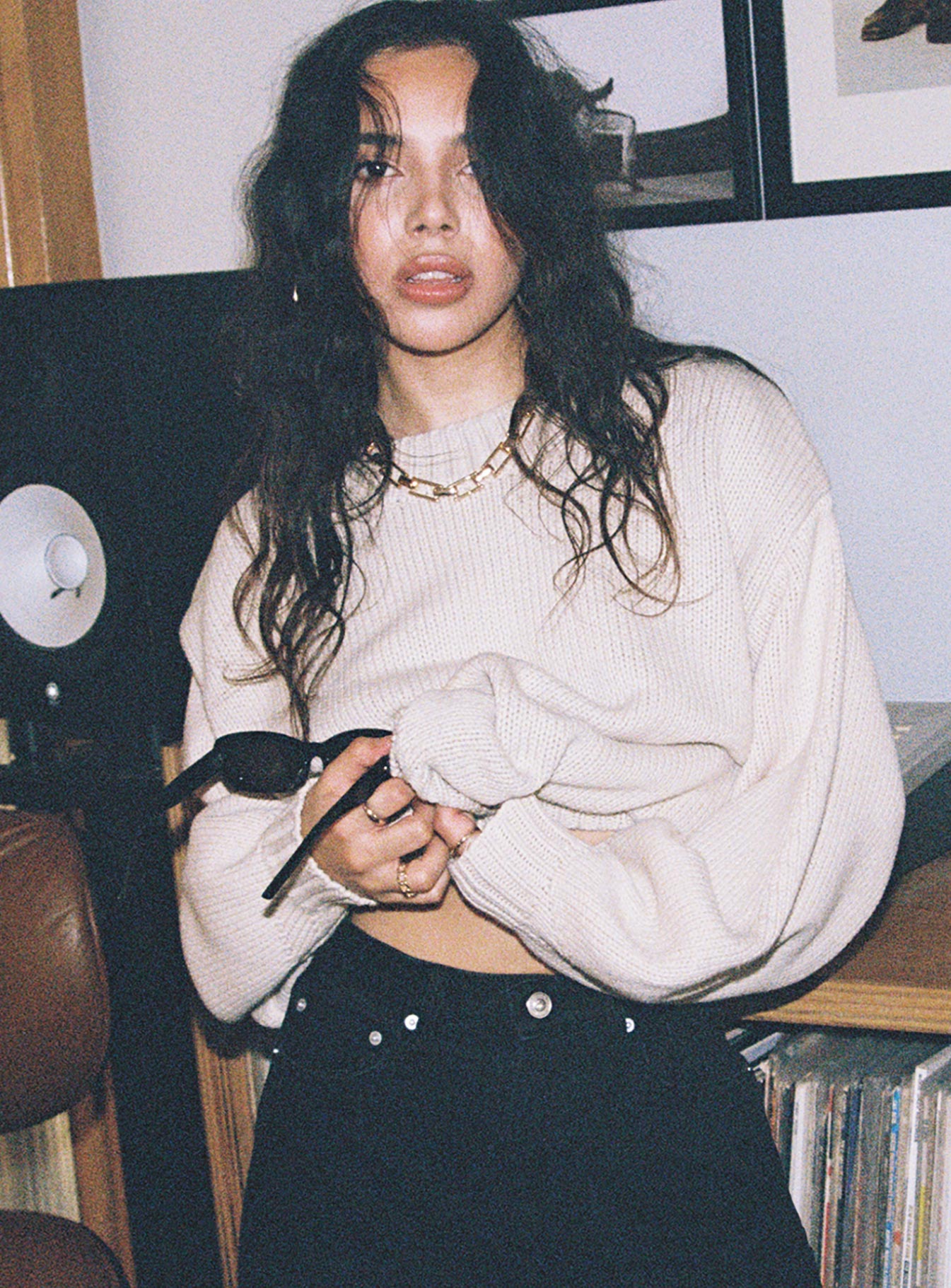 Harmony Balloon Sleeve Knit Sweater Beige Petite - Image 3