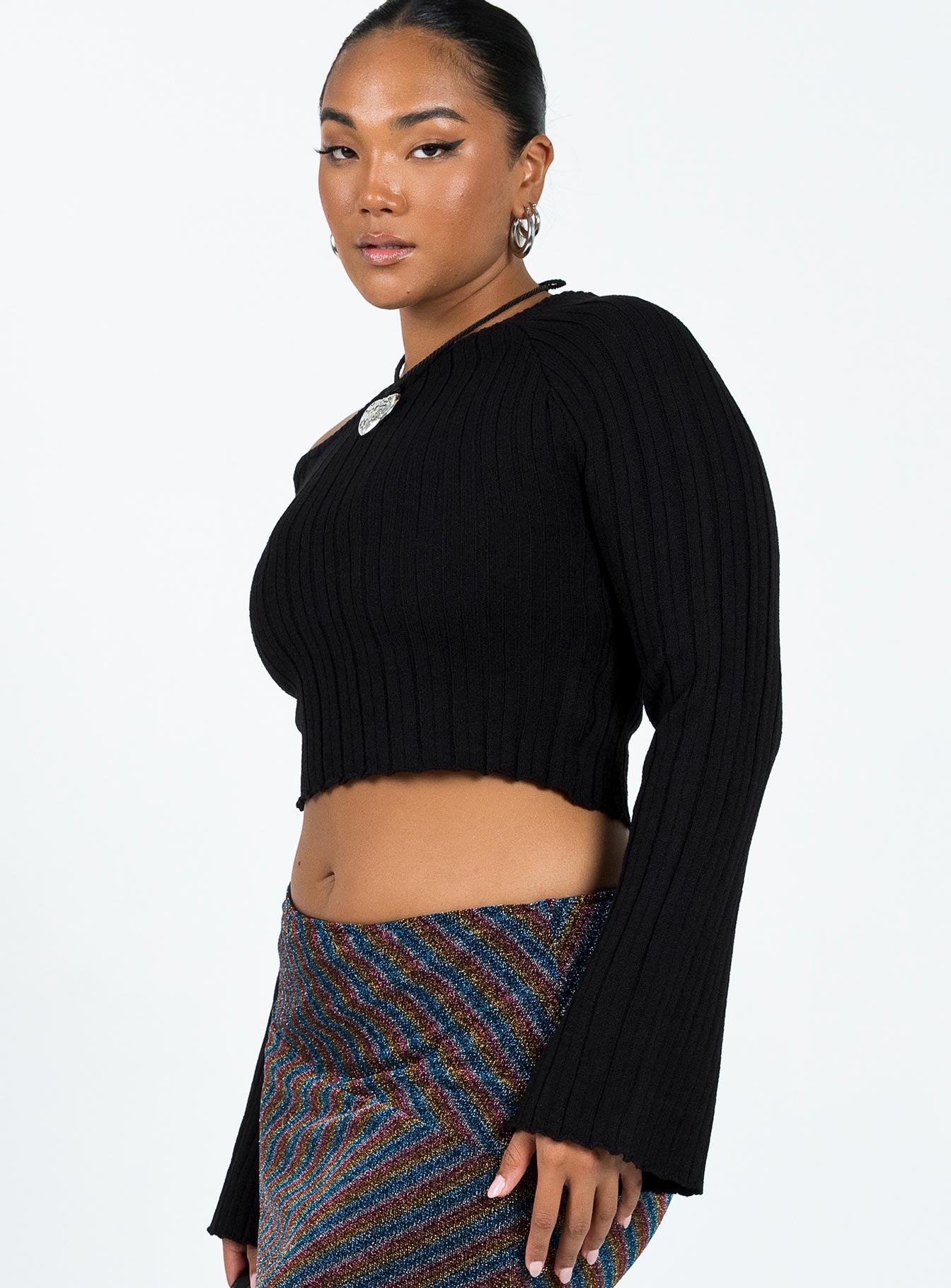 Santorini Knit Top Black - Image 4