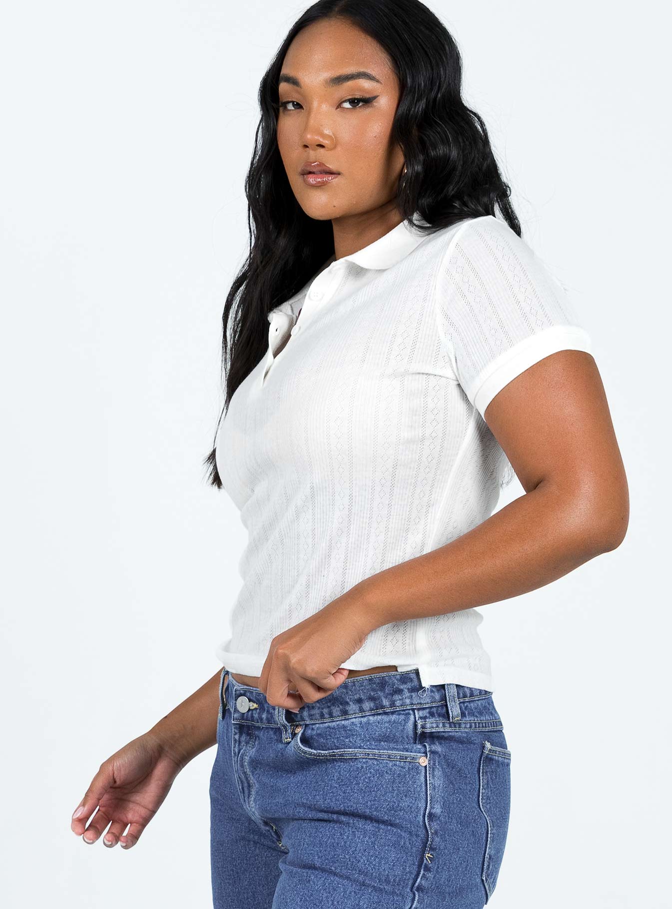 Long Beach Polo Top Cream - Image 4