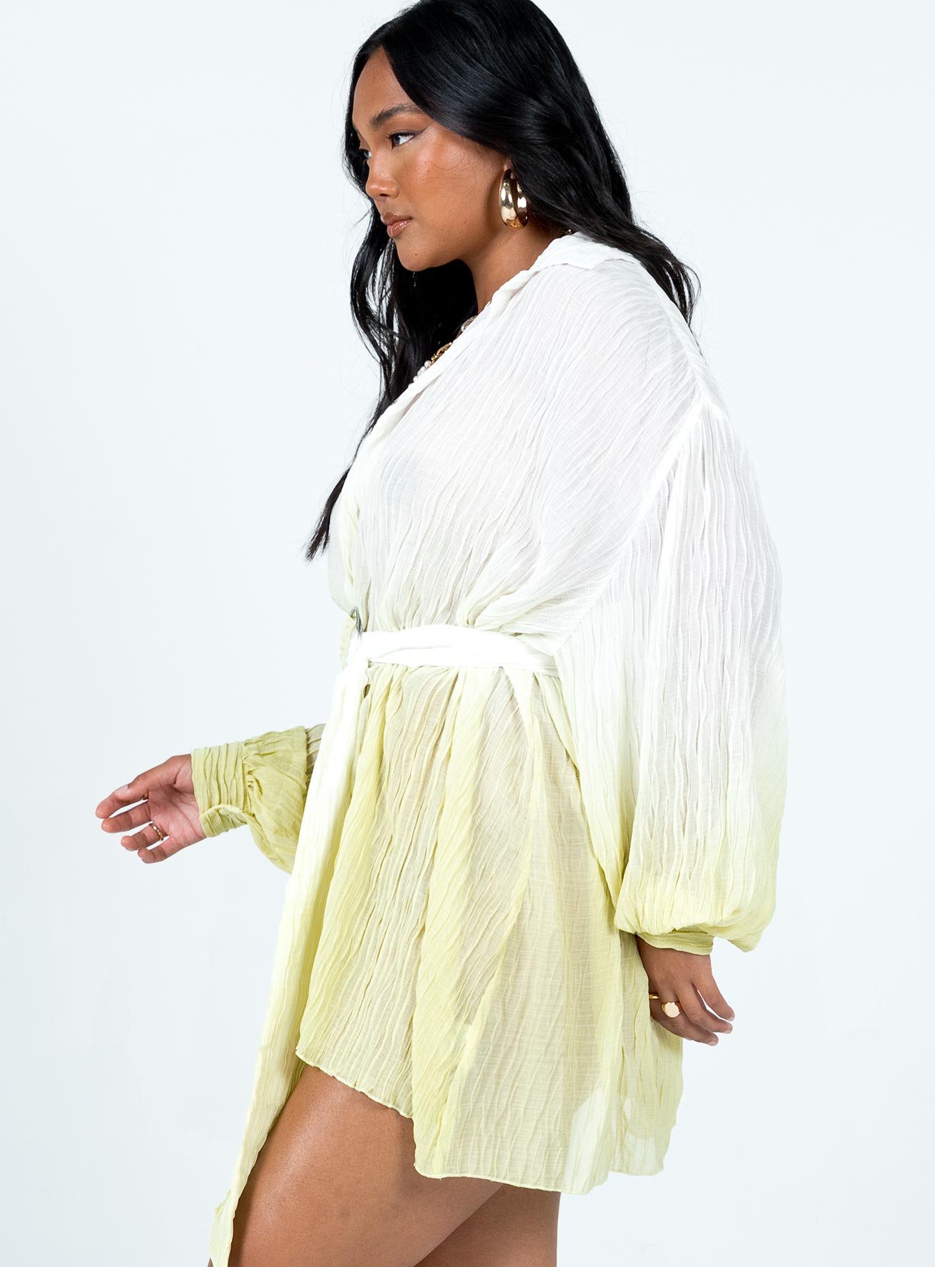 Tune In Shirt Dress Green - Image 4