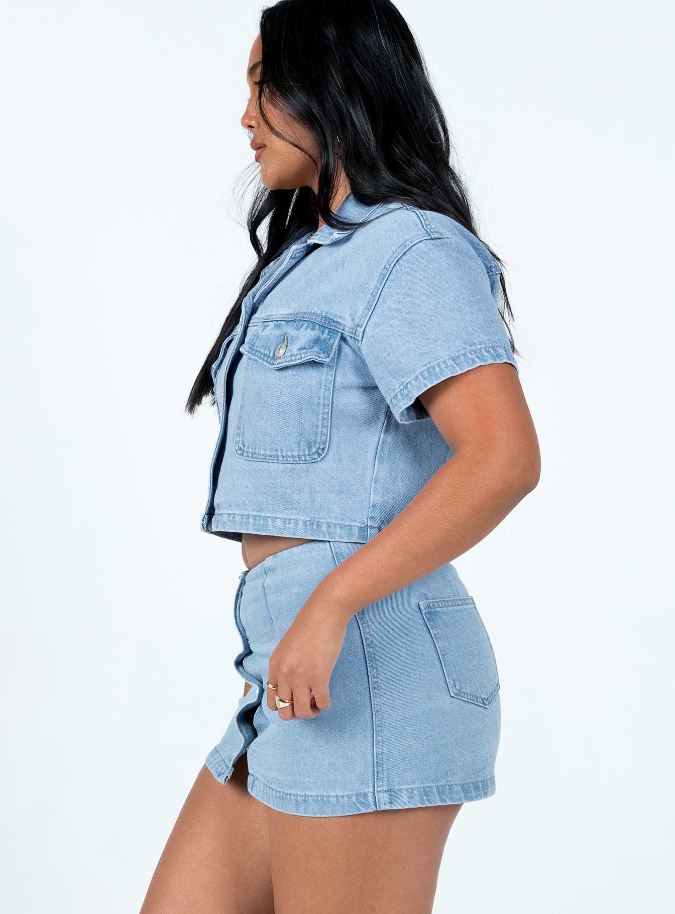 The Justin Mini Skirt Denim - Image 4