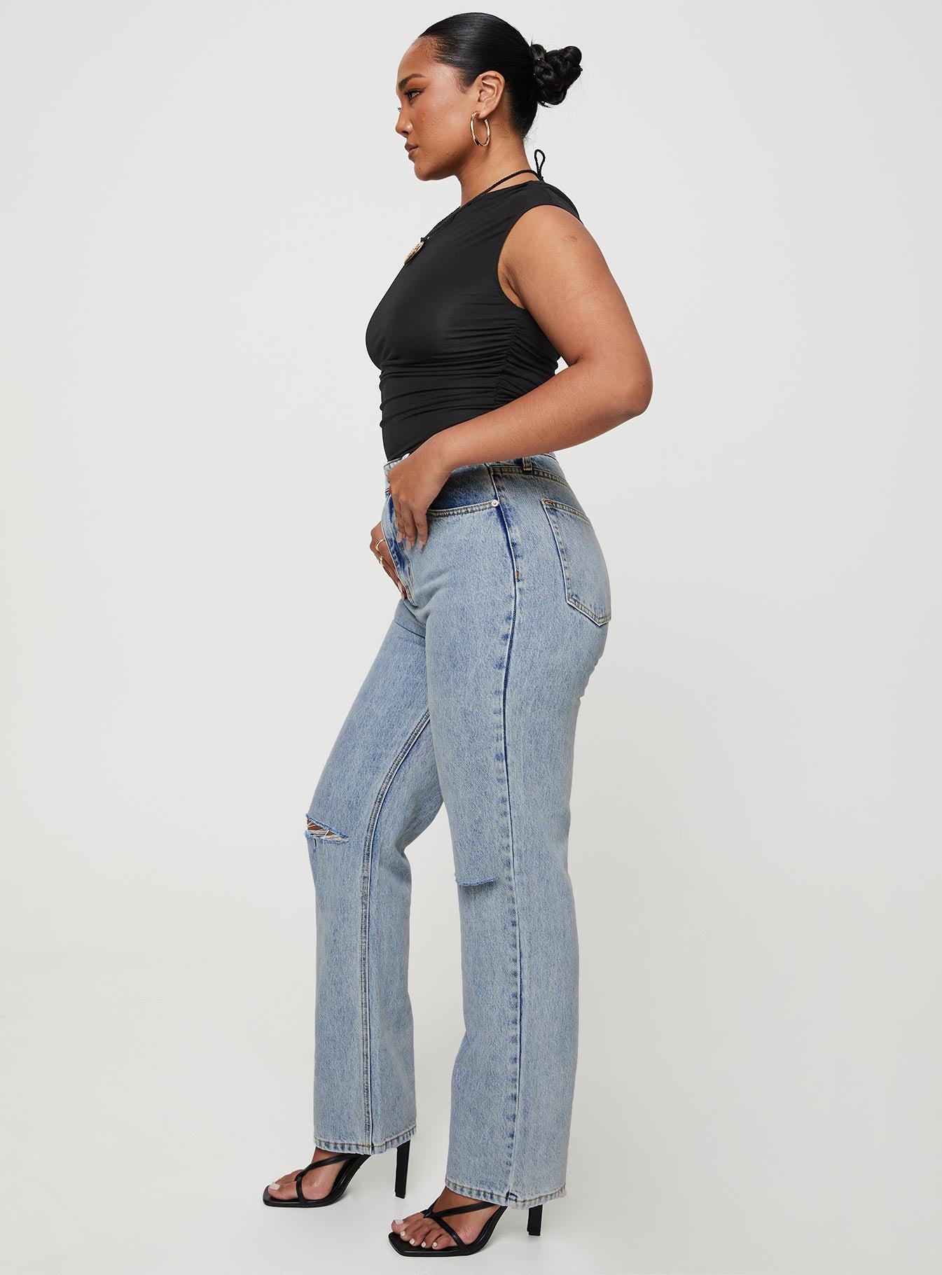 Holland High Rise Straight Leg Jeans Denim - Image 8