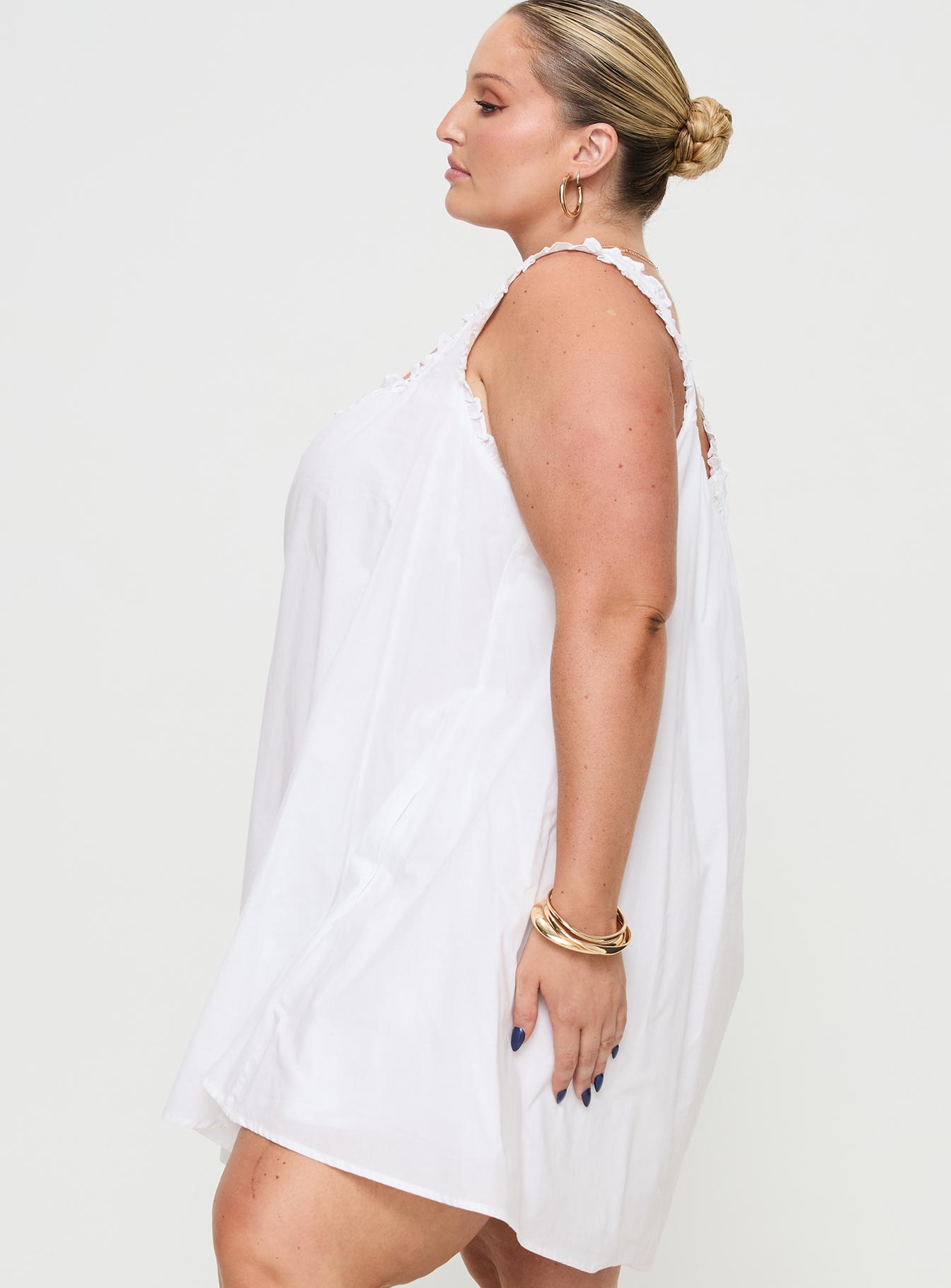 Swing Mini Dress White Curve - Image 4