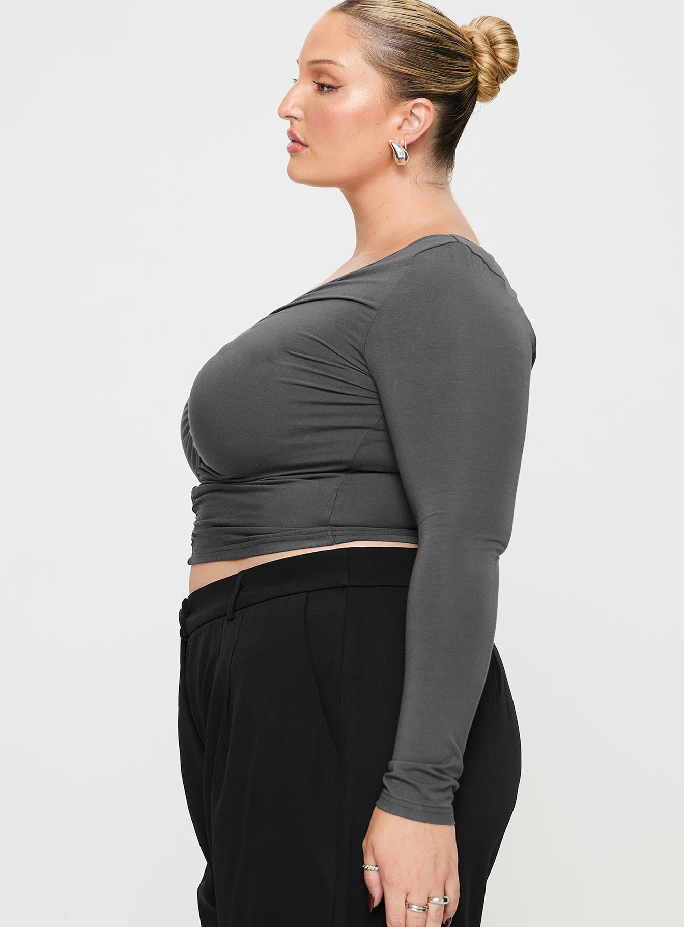 Moylan Long Sleeve Top Grey Curve - Image 4