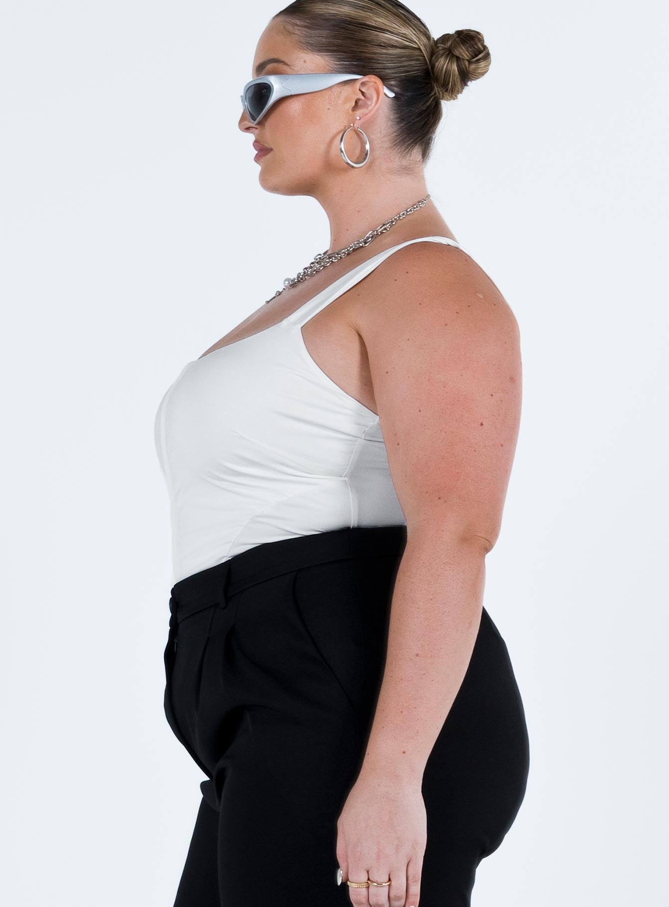 Samuel Corset Bodysuit White Curve - Image 4