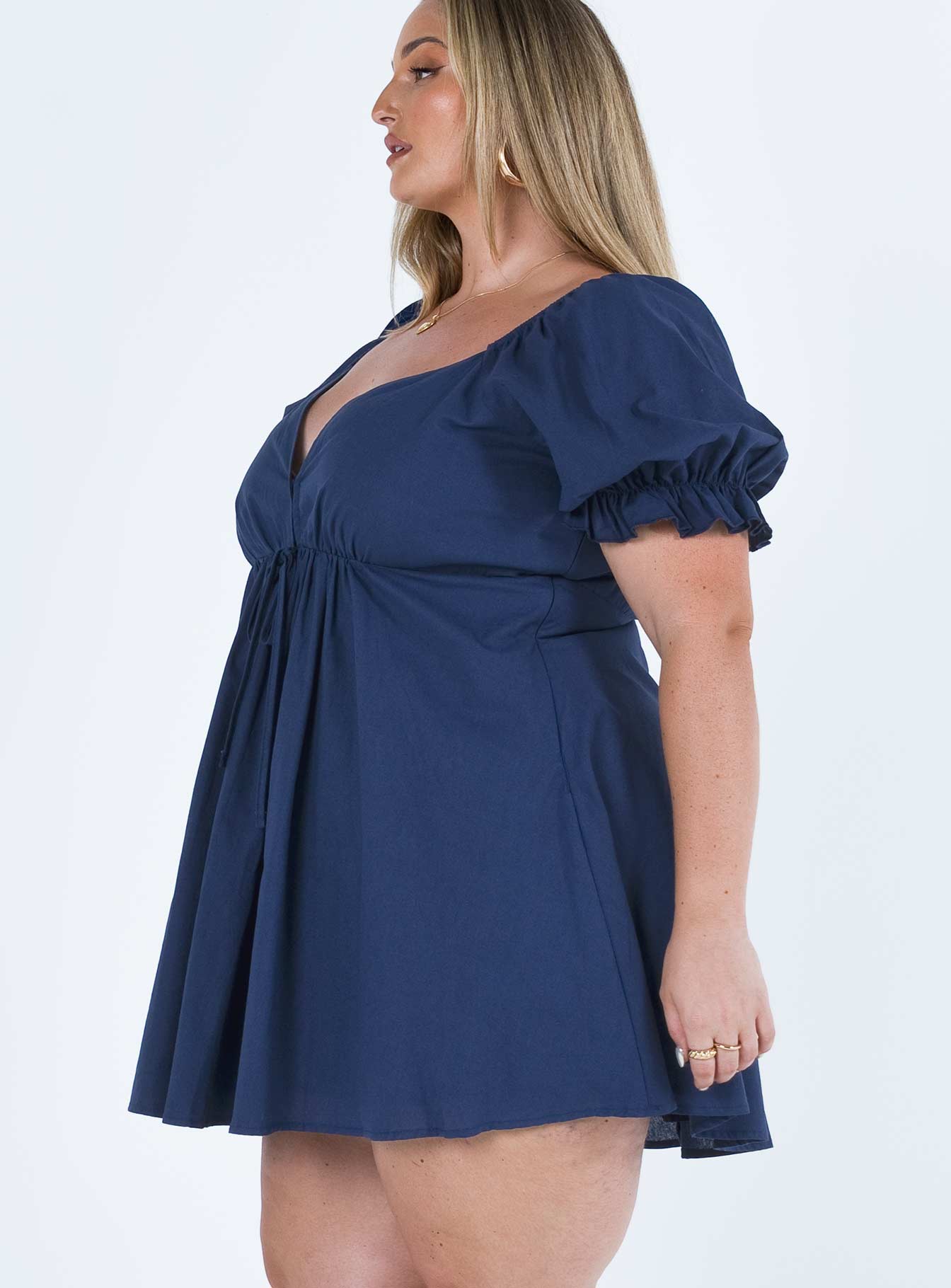 Blissful Mini Dress Navy Curve - Image 4
