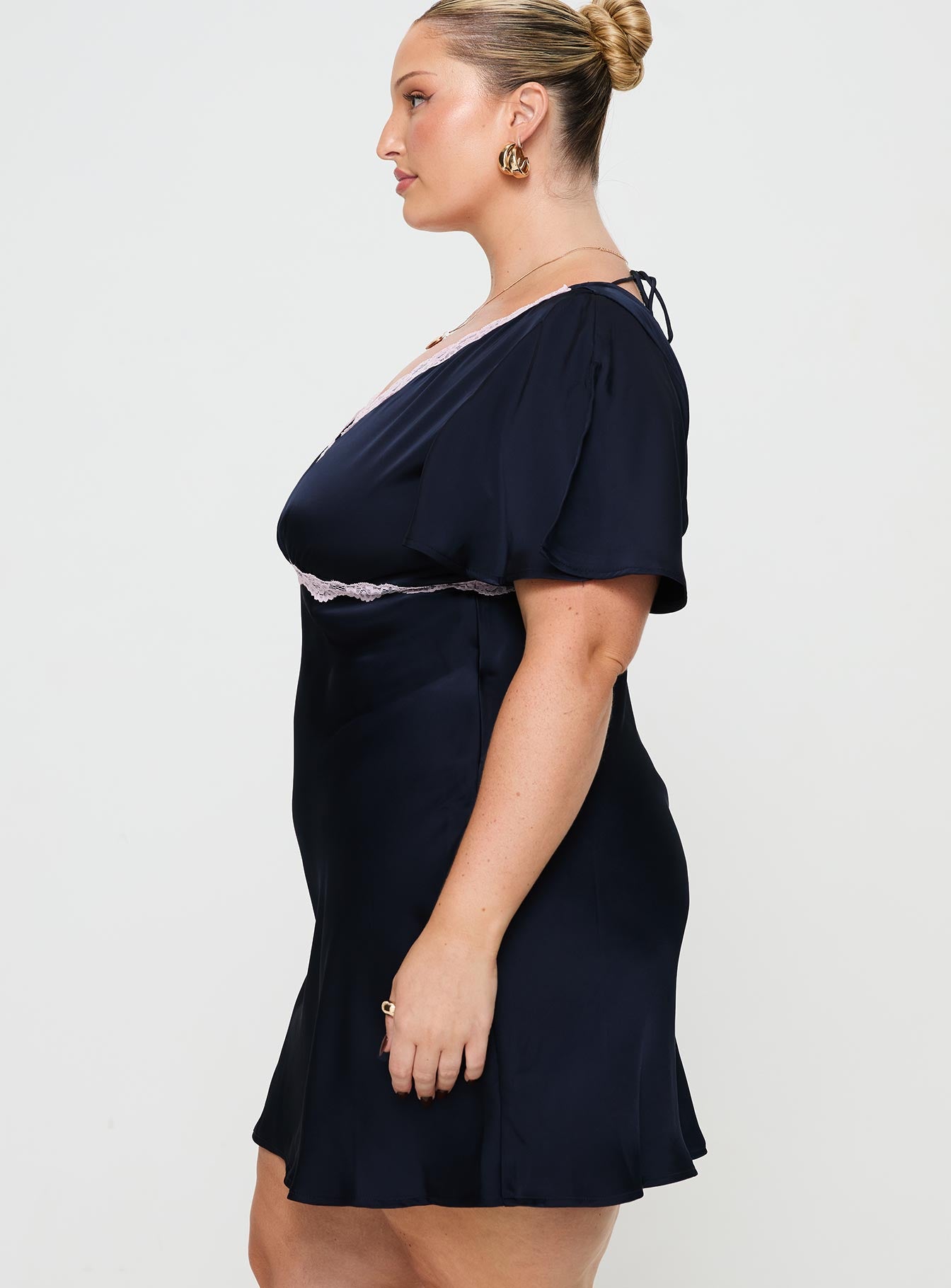 Jaron Mini Dress Navy Curve - Image 4