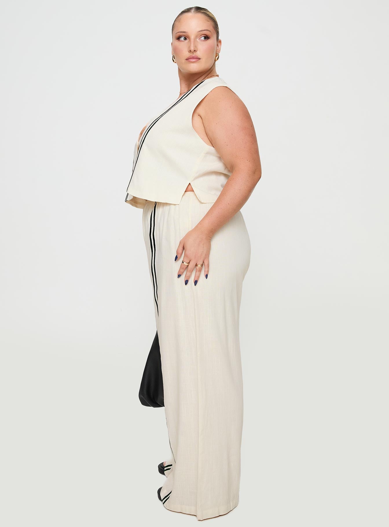 Heenny Vest Top White / Green Curve - Image 4