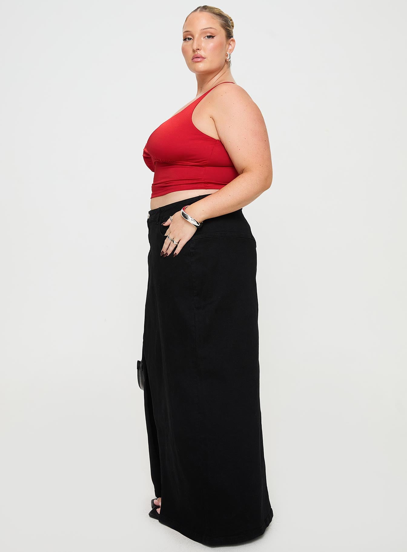 Batkins Maxi Skirt Black Curve - Image 4