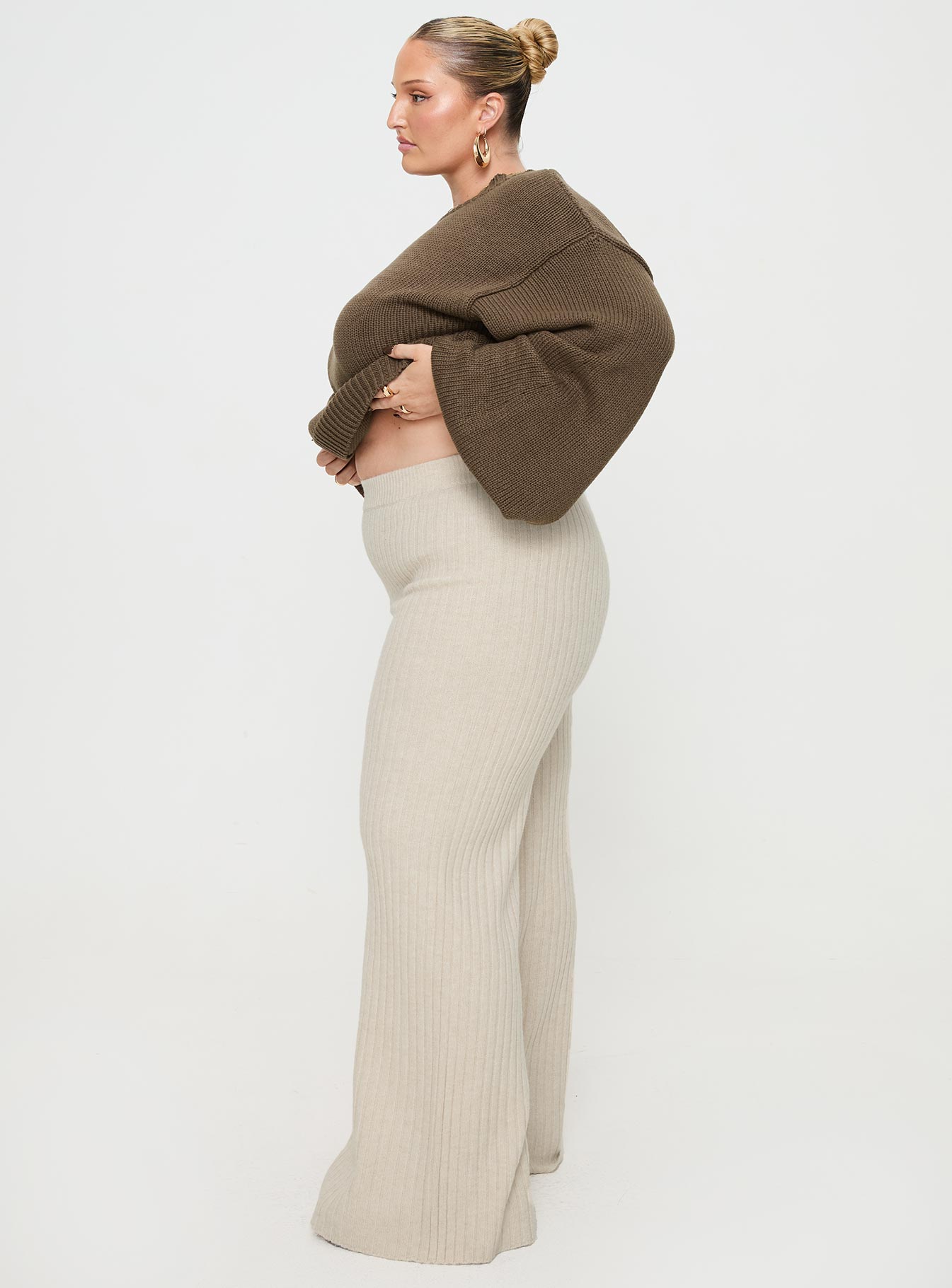 Montana Knit Pants Cream Curve - Image 4